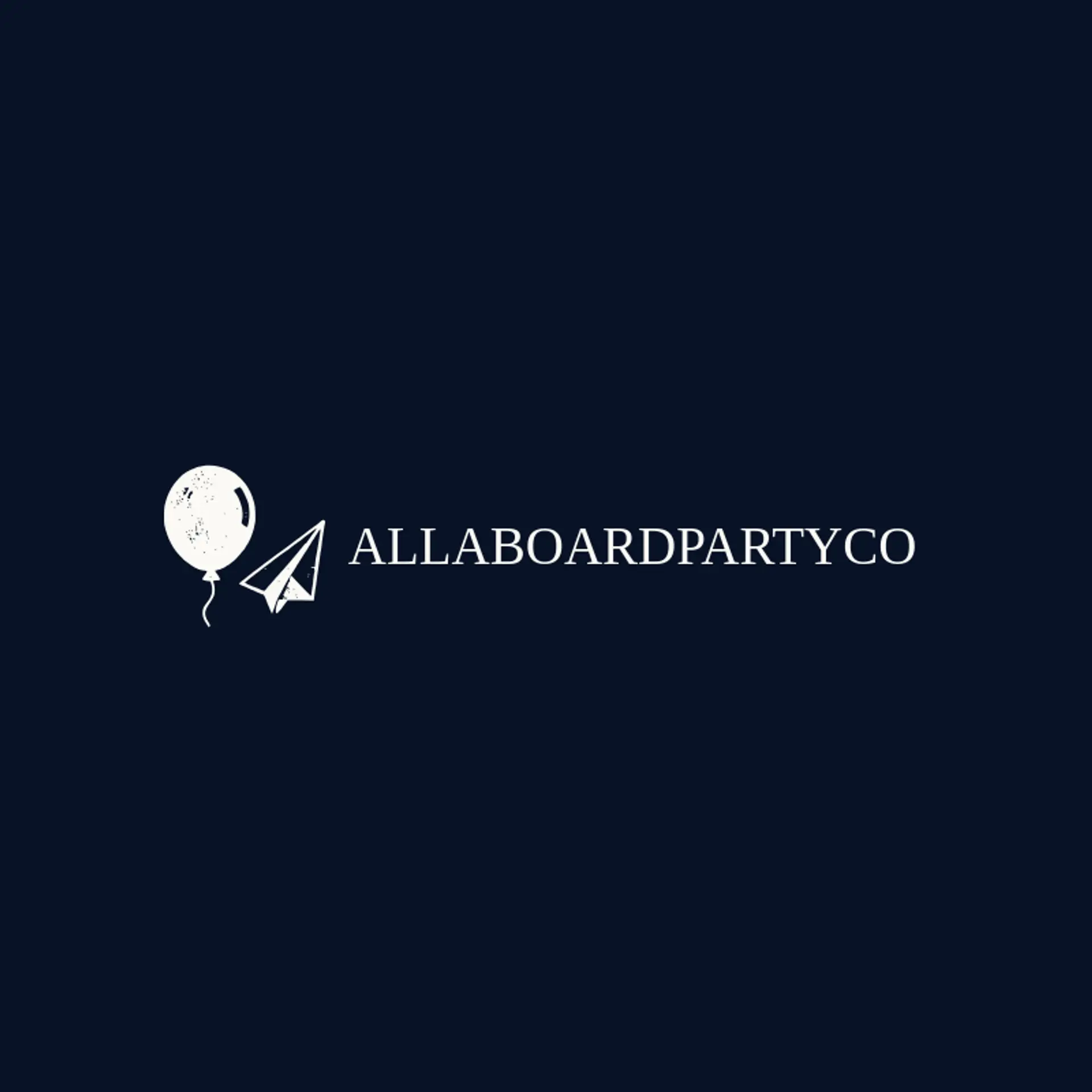 All Aboard Party Co logo for balloon