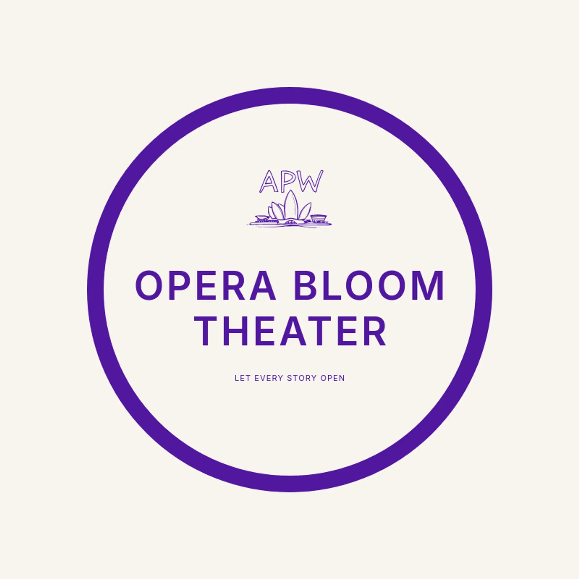 Opera Bloom Theater logo for opera