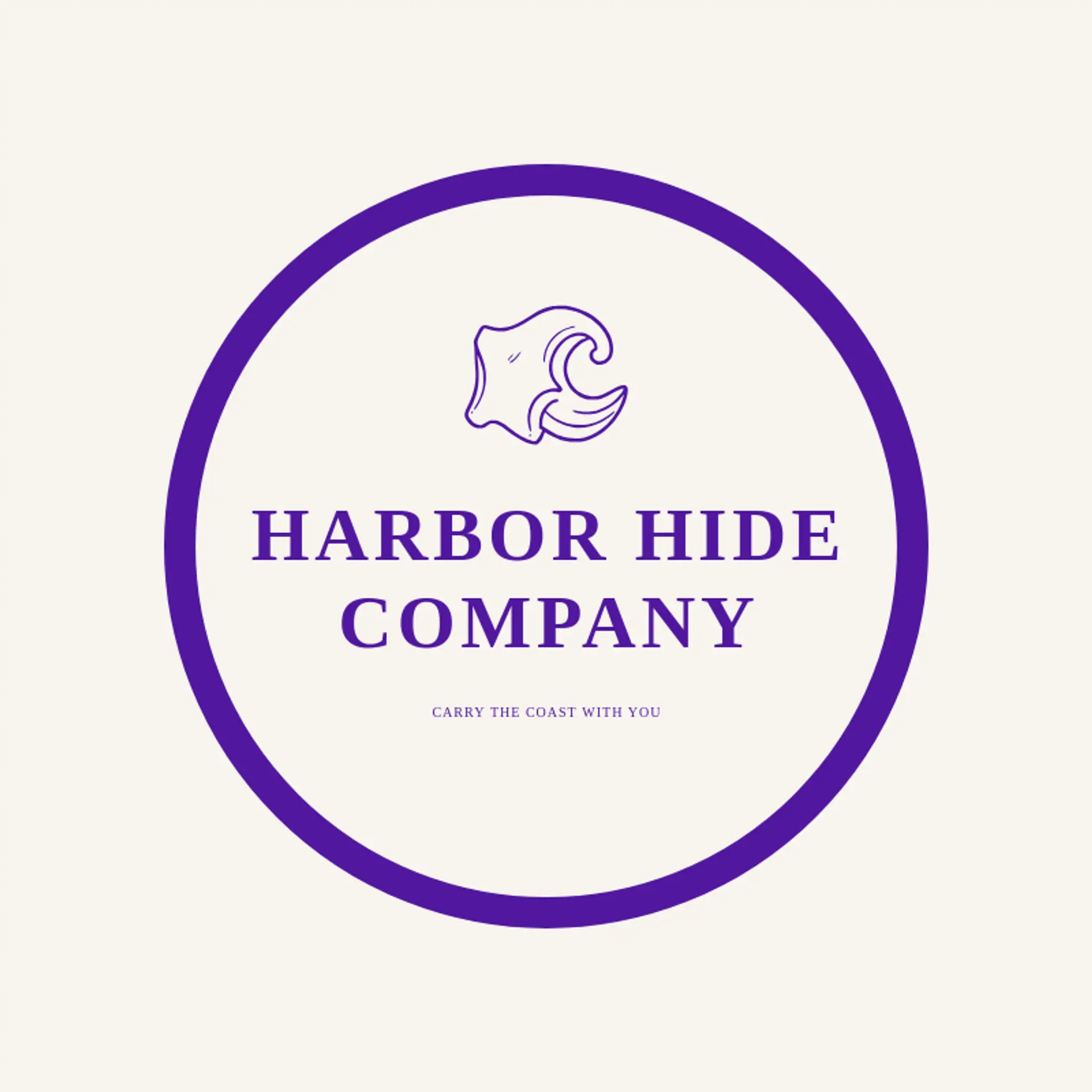 Harbor Hide Company logo for leather