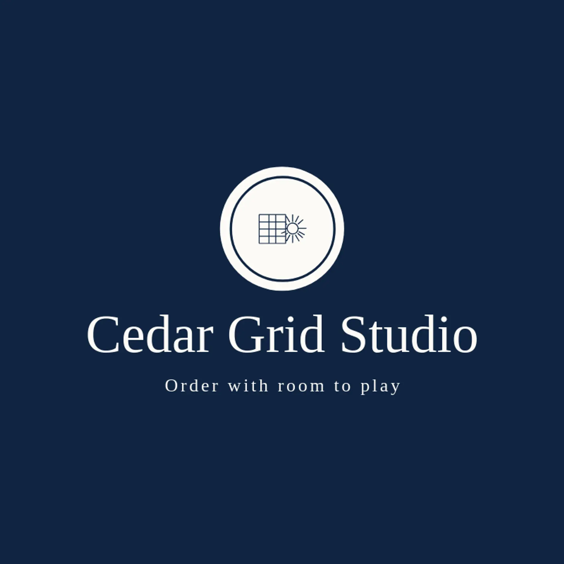 Cedar Grid Studio logo for designer
