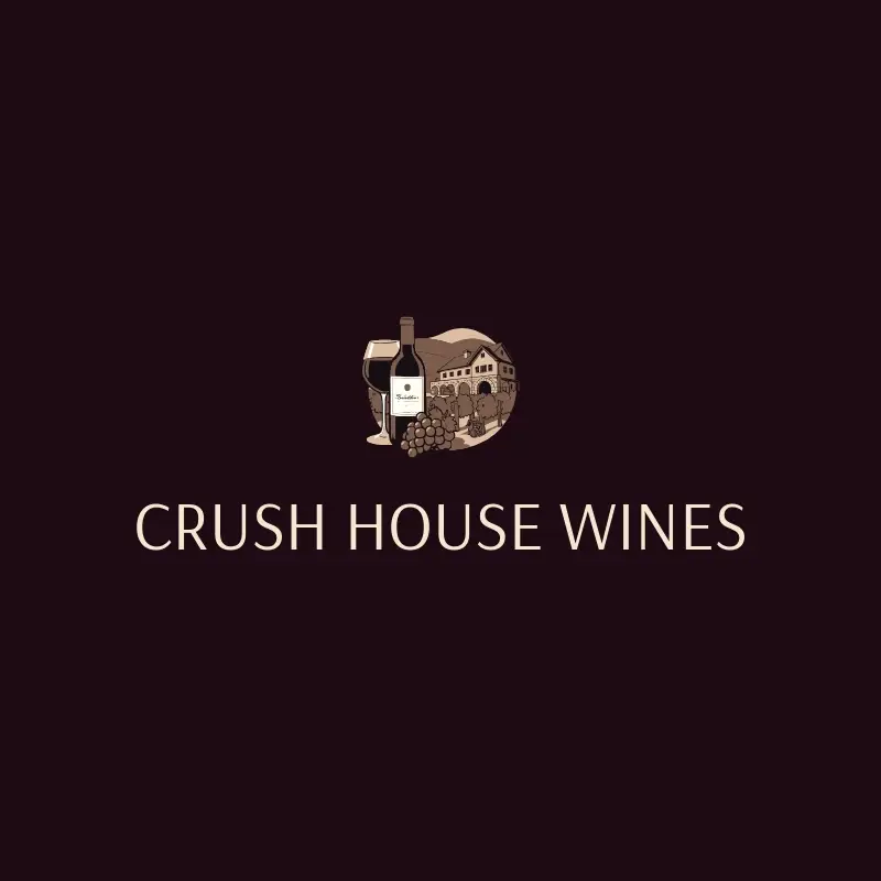 The winery name Crush House Wines as a branded logo with a color icon