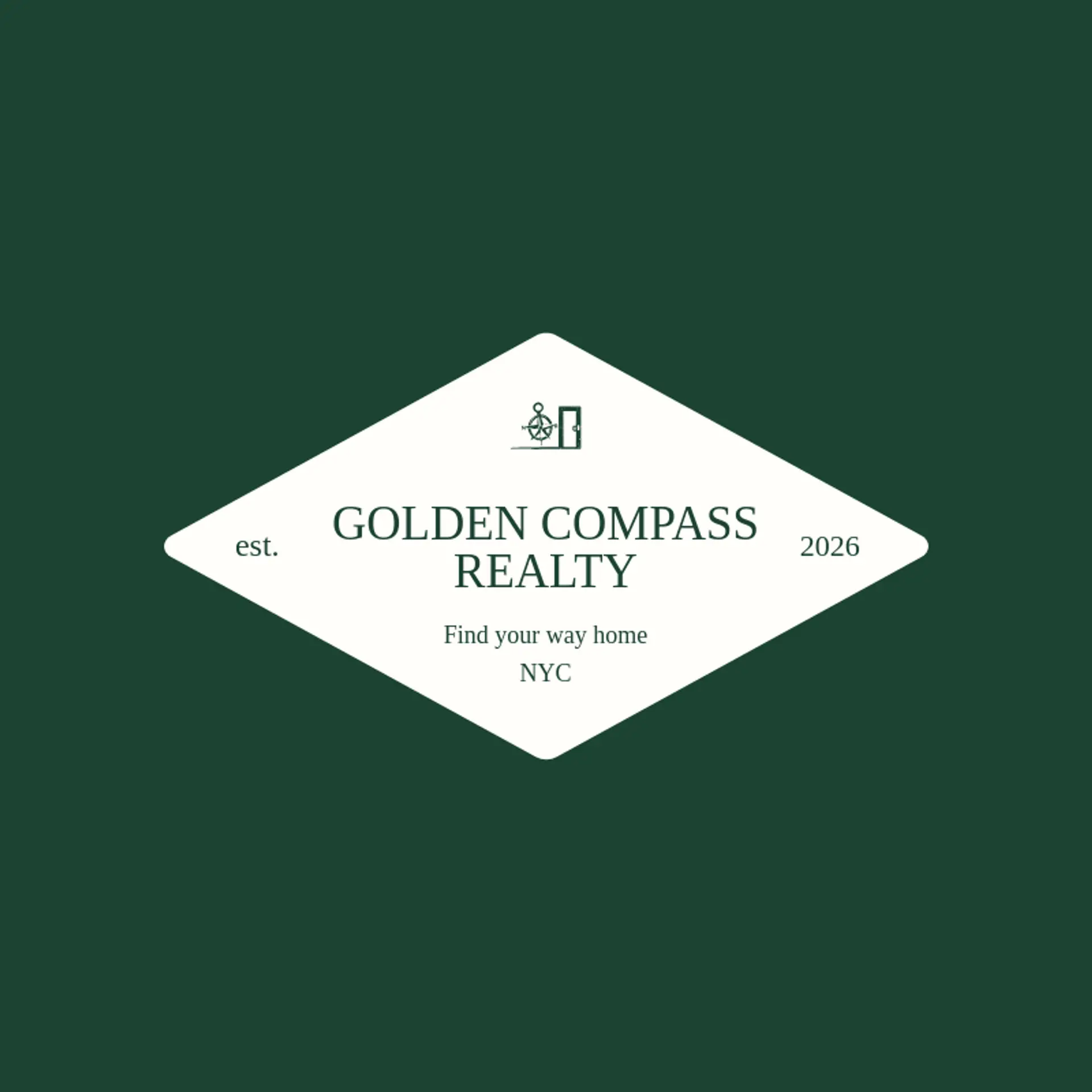 Golden Compass Realty logo for realty