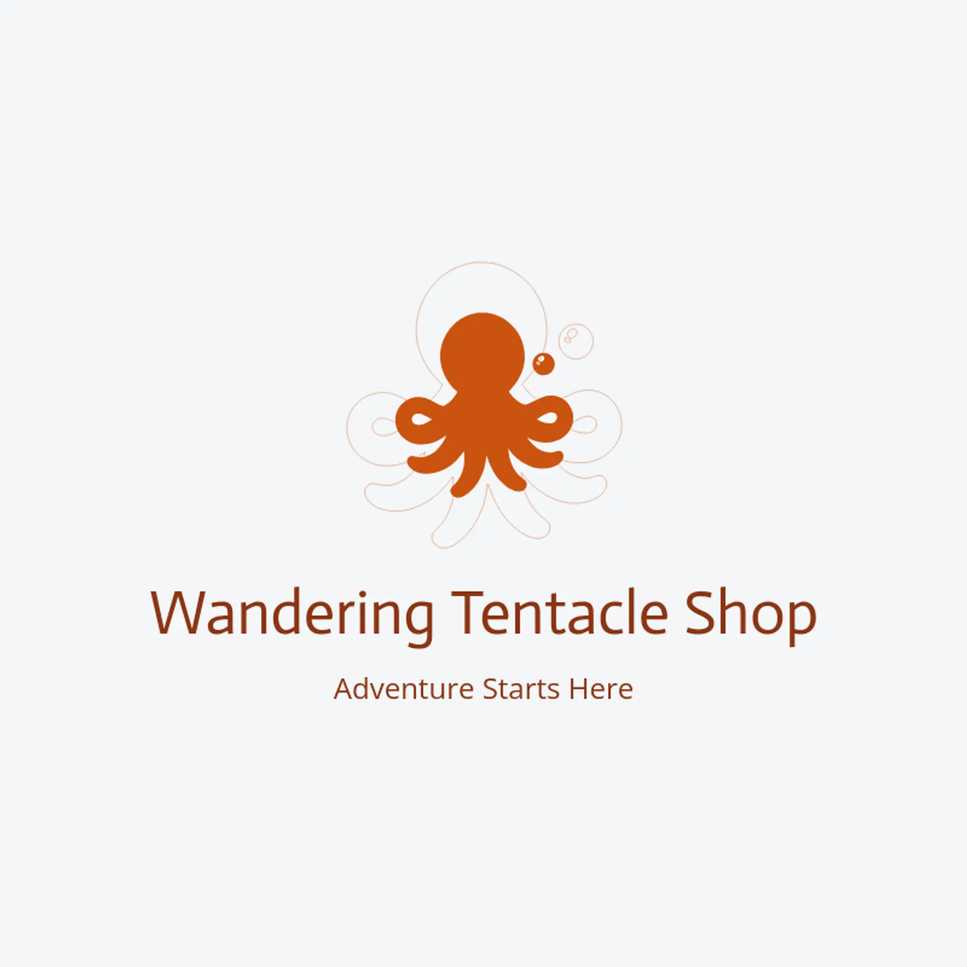 Wandering Tentacle Shop logo for octopus