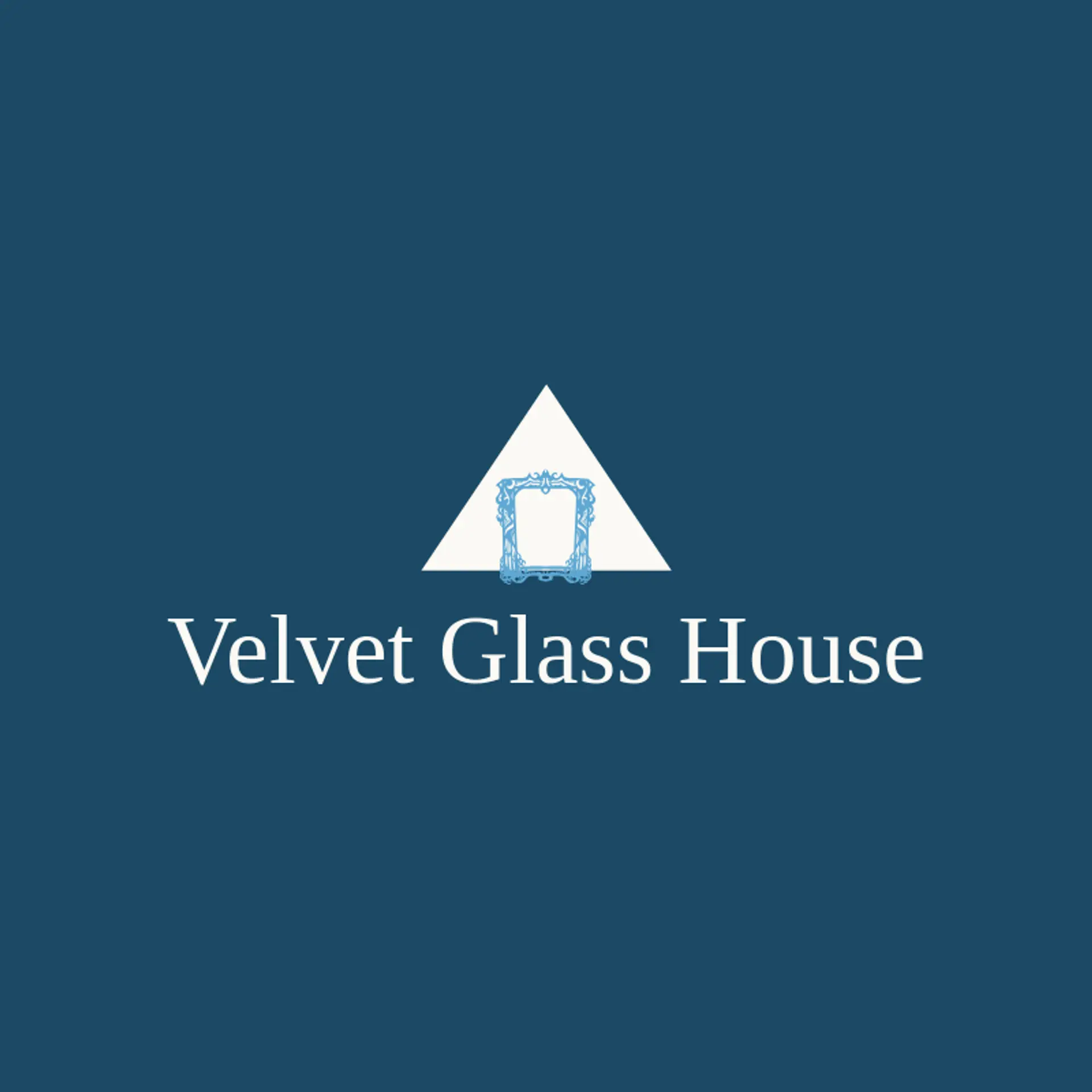 Velvet Glass House logo for mirror