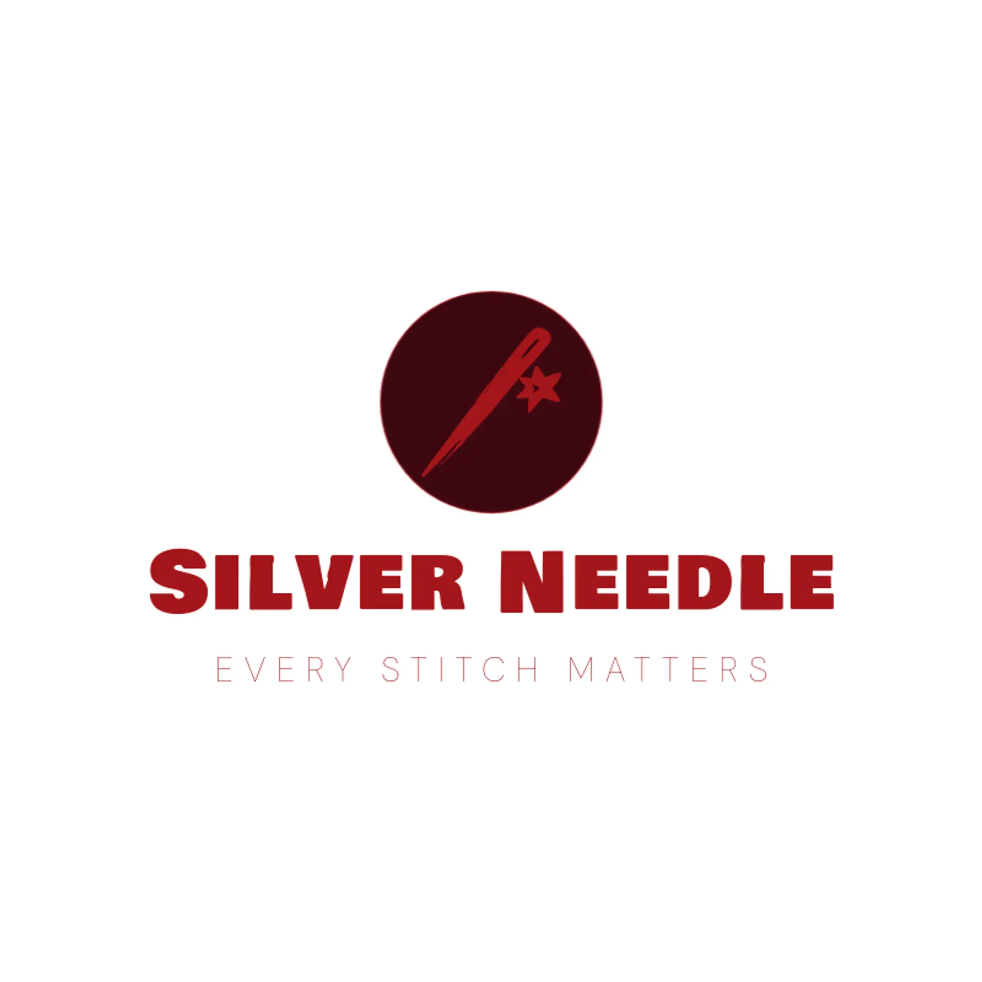 Silver Needle logo for tailor