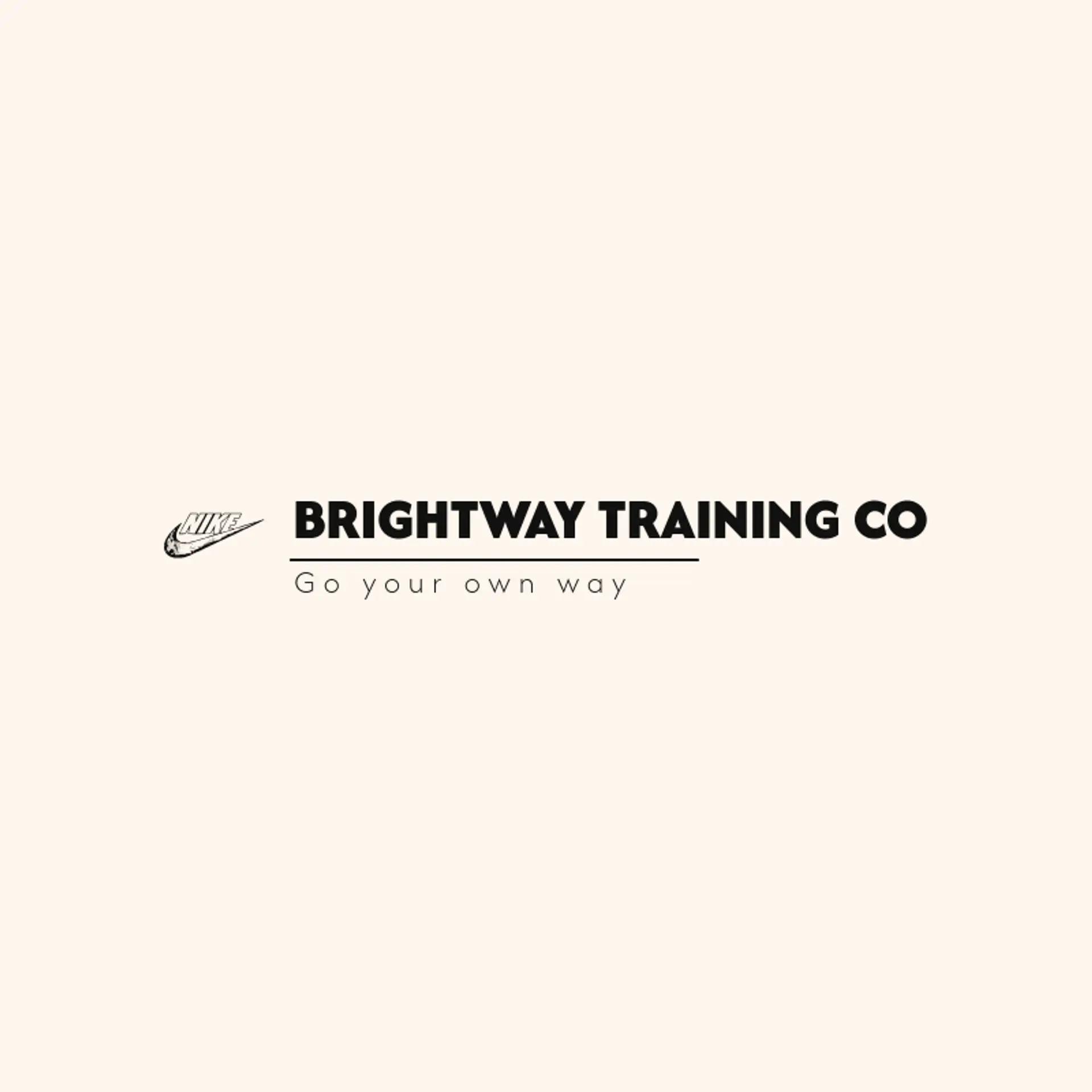 Brightway Training Co logo for swoosh