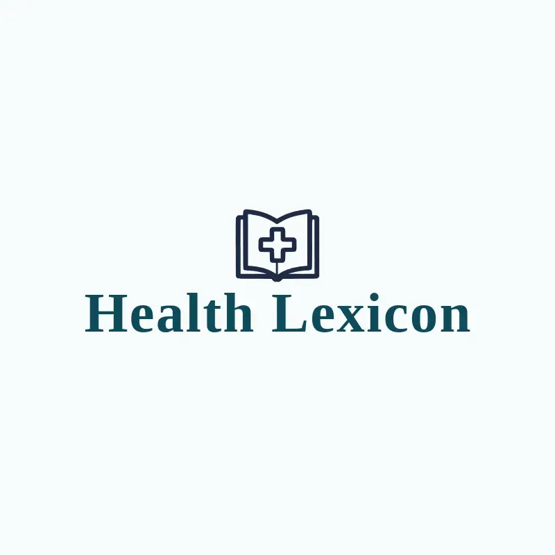 The copywriting business name Health Lexicon as a branded logo with a single color icon