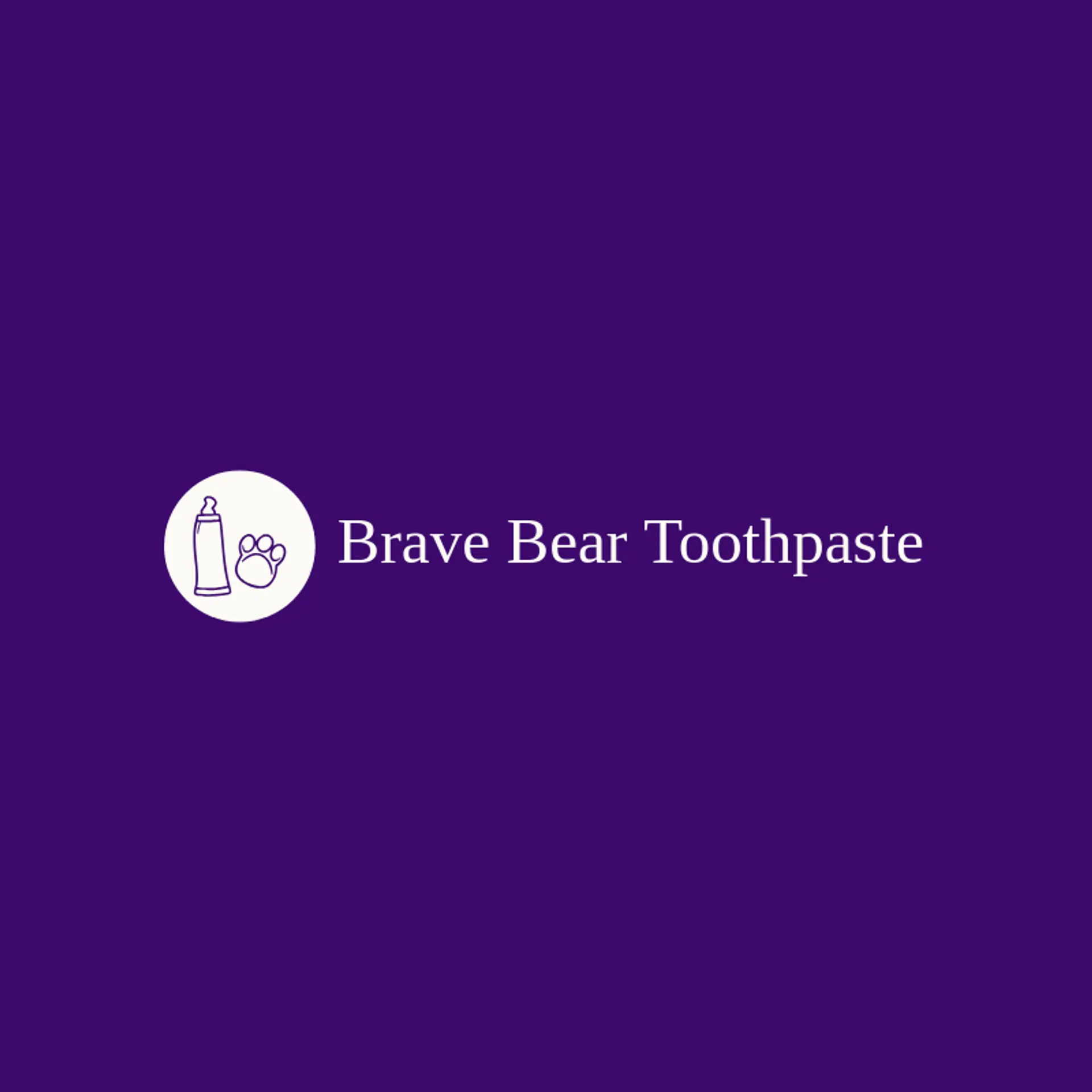 Brave Bear Toothpaste logo for toothpaste
