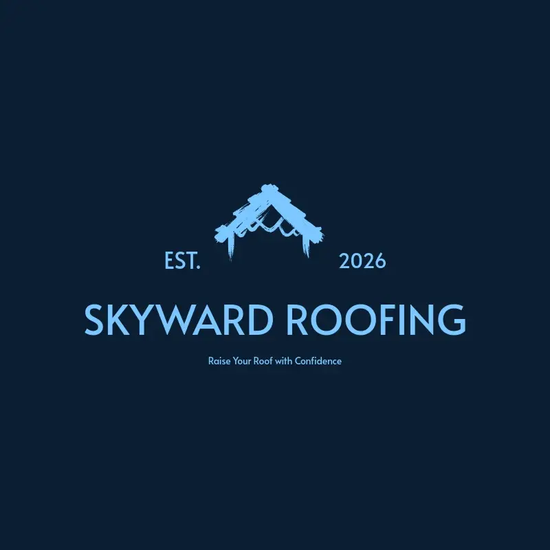 The roofing name Skyward Roofing as a branded logo with a single color icon