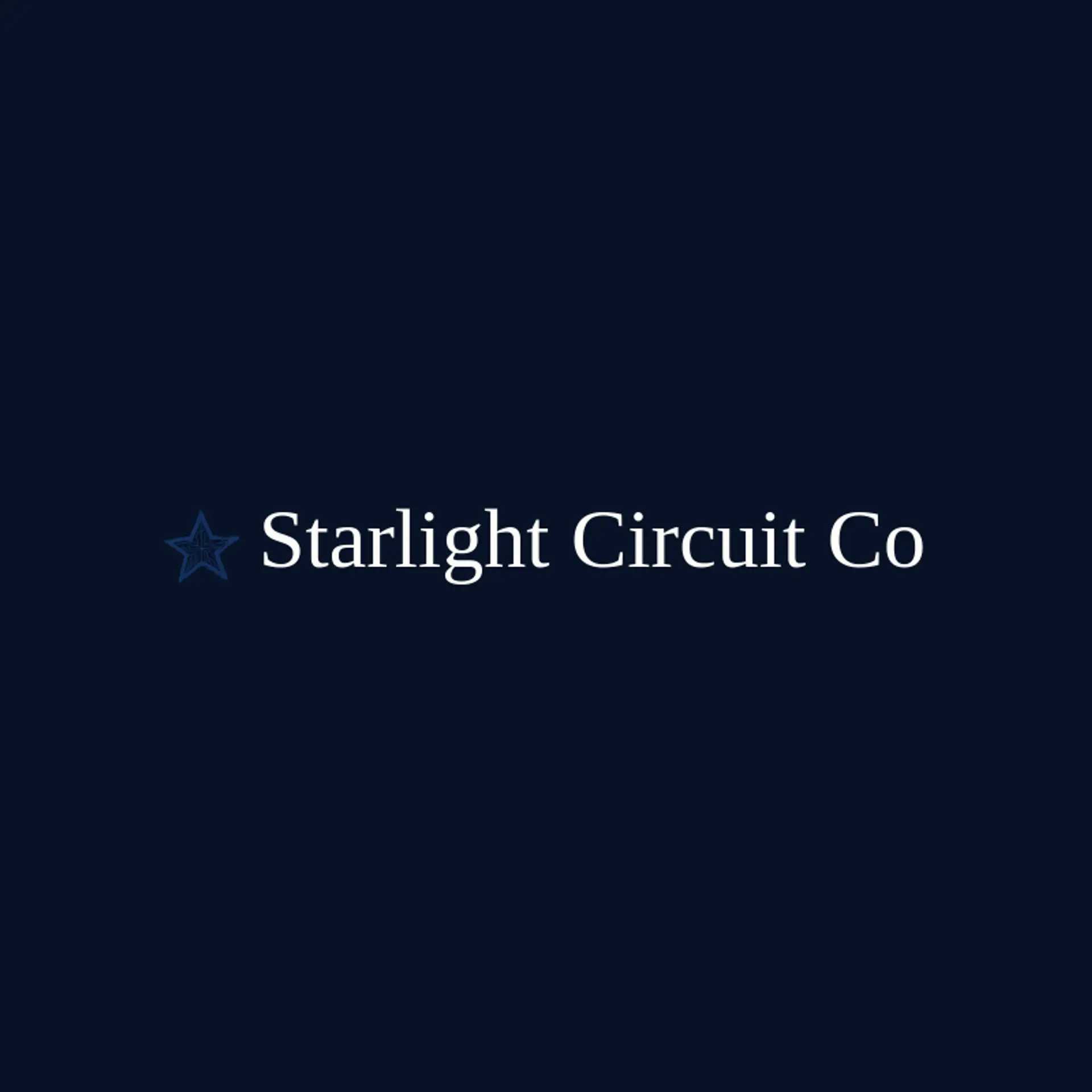 Starlight Circuit Co logo for sci fi