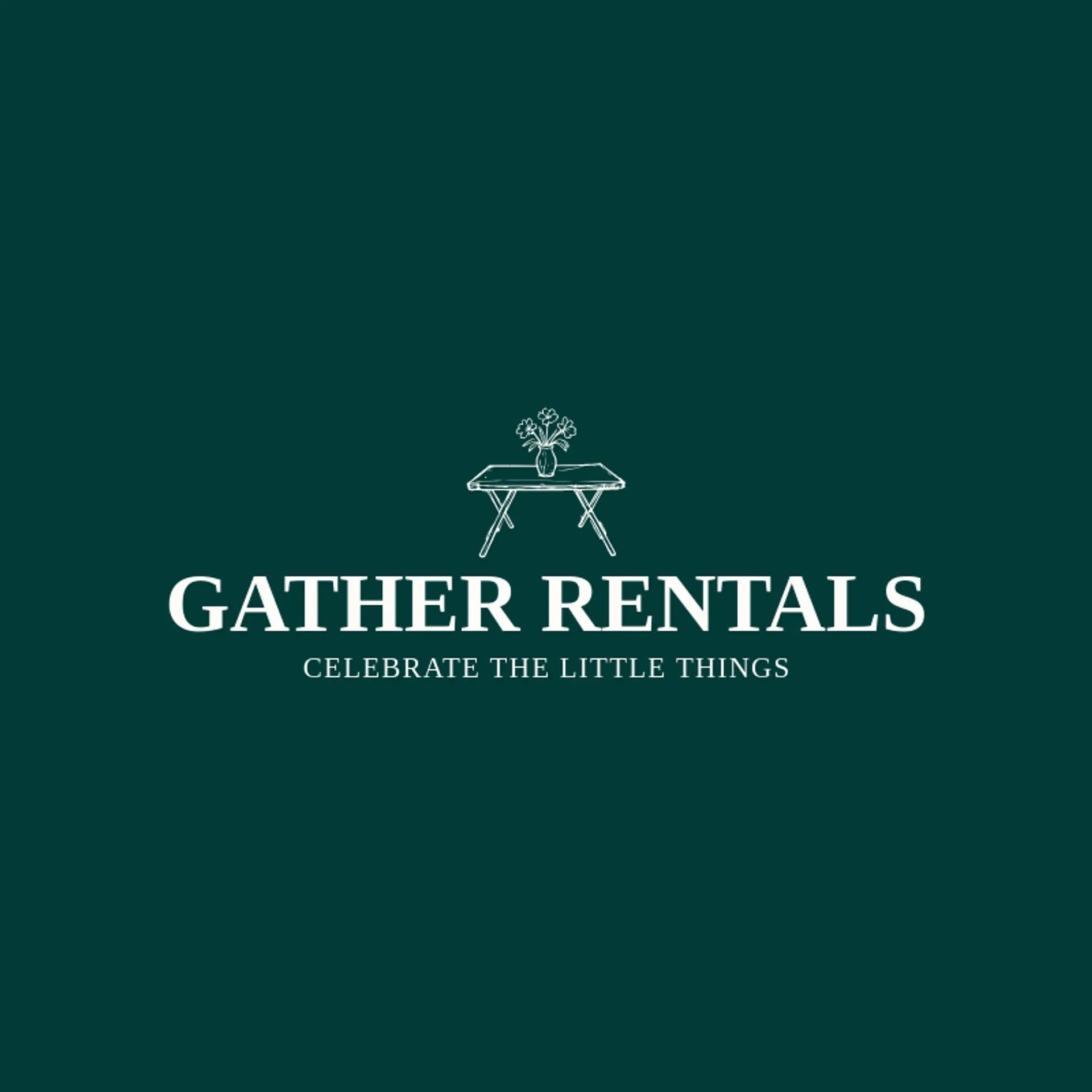 Gather Rentals logo for party rental