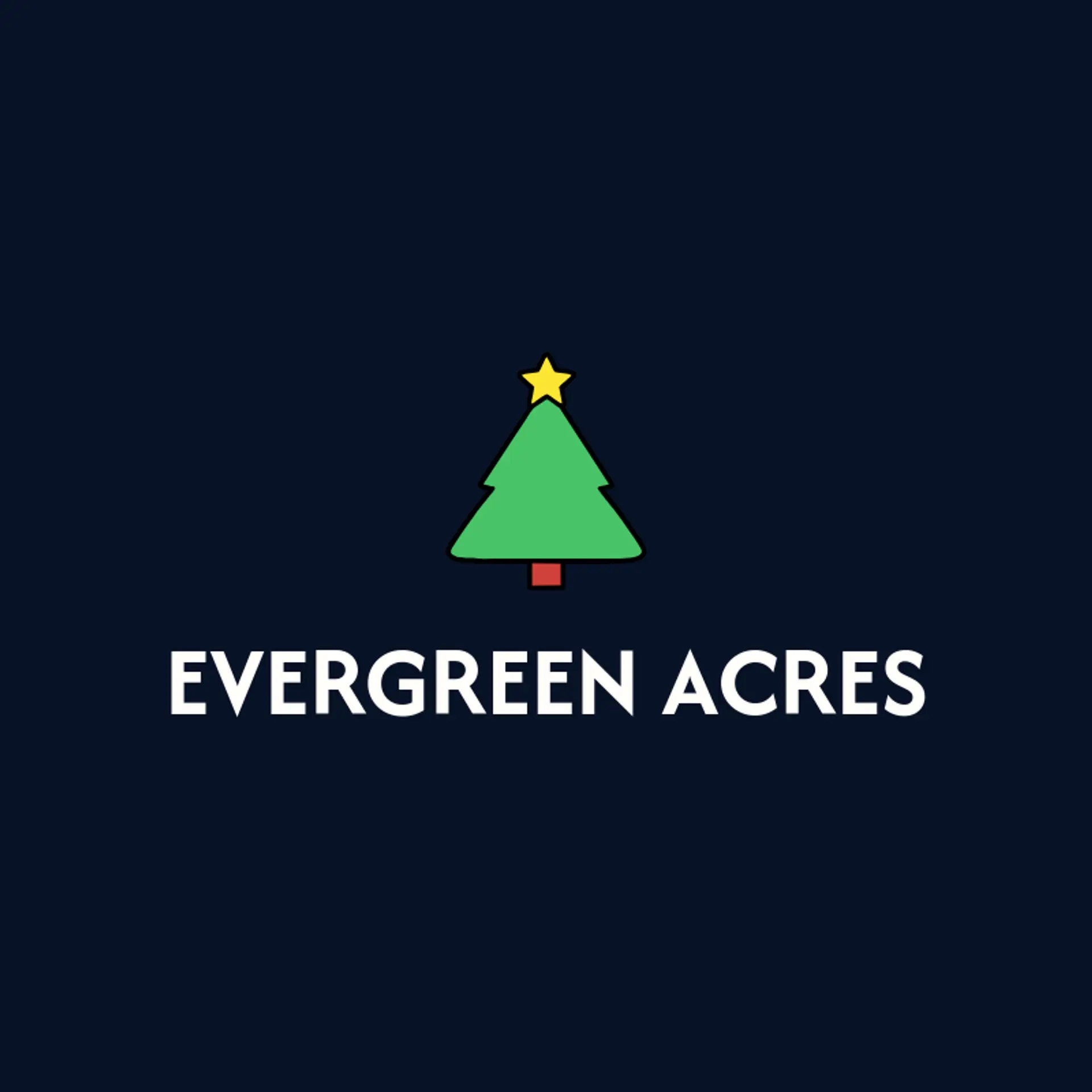 Evergreen Acres logo for christmas tree
