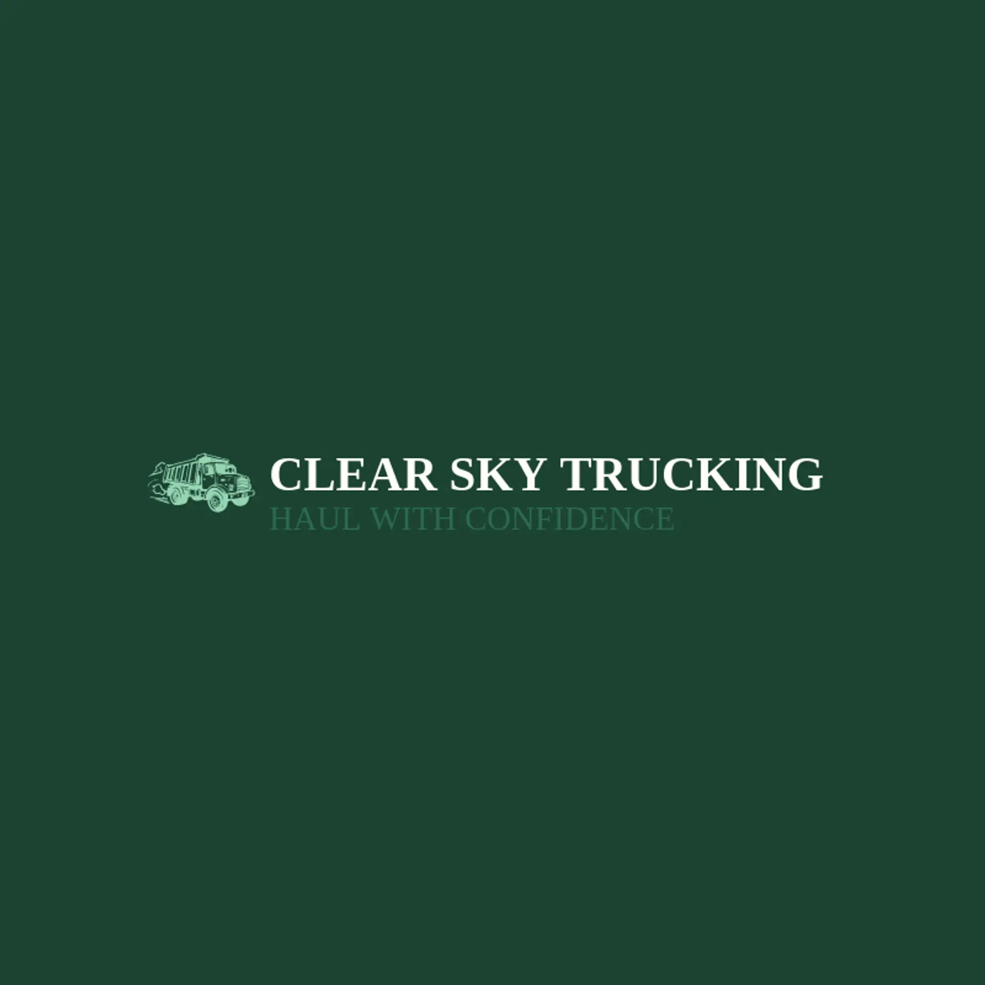 Clear Sky Trucking logo for dump truck