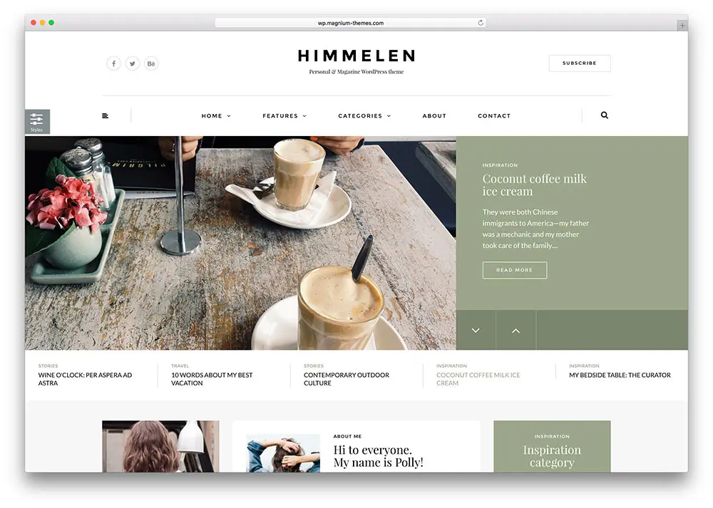 WordPress blog preview