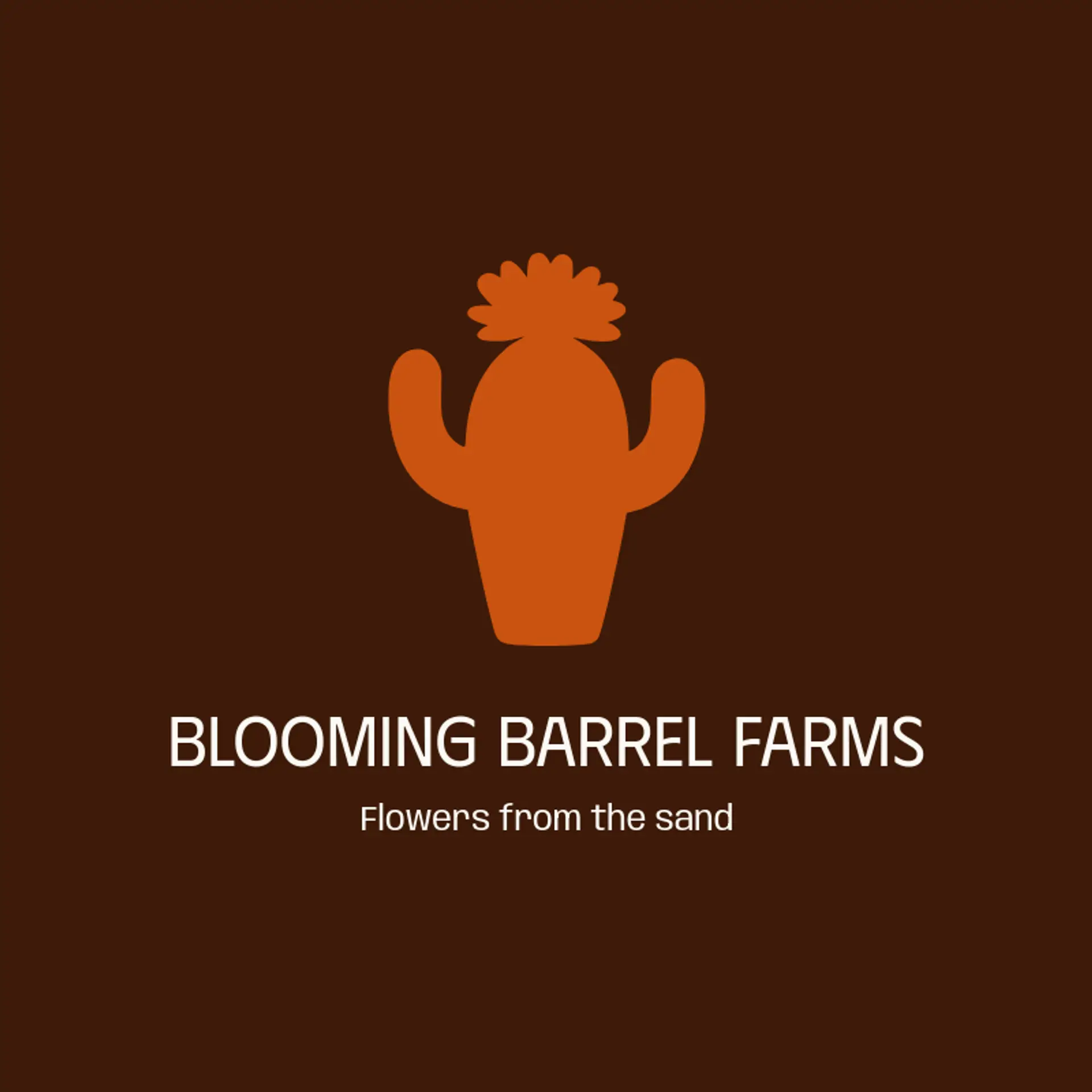Blooming Barrel Farms logo for cactus