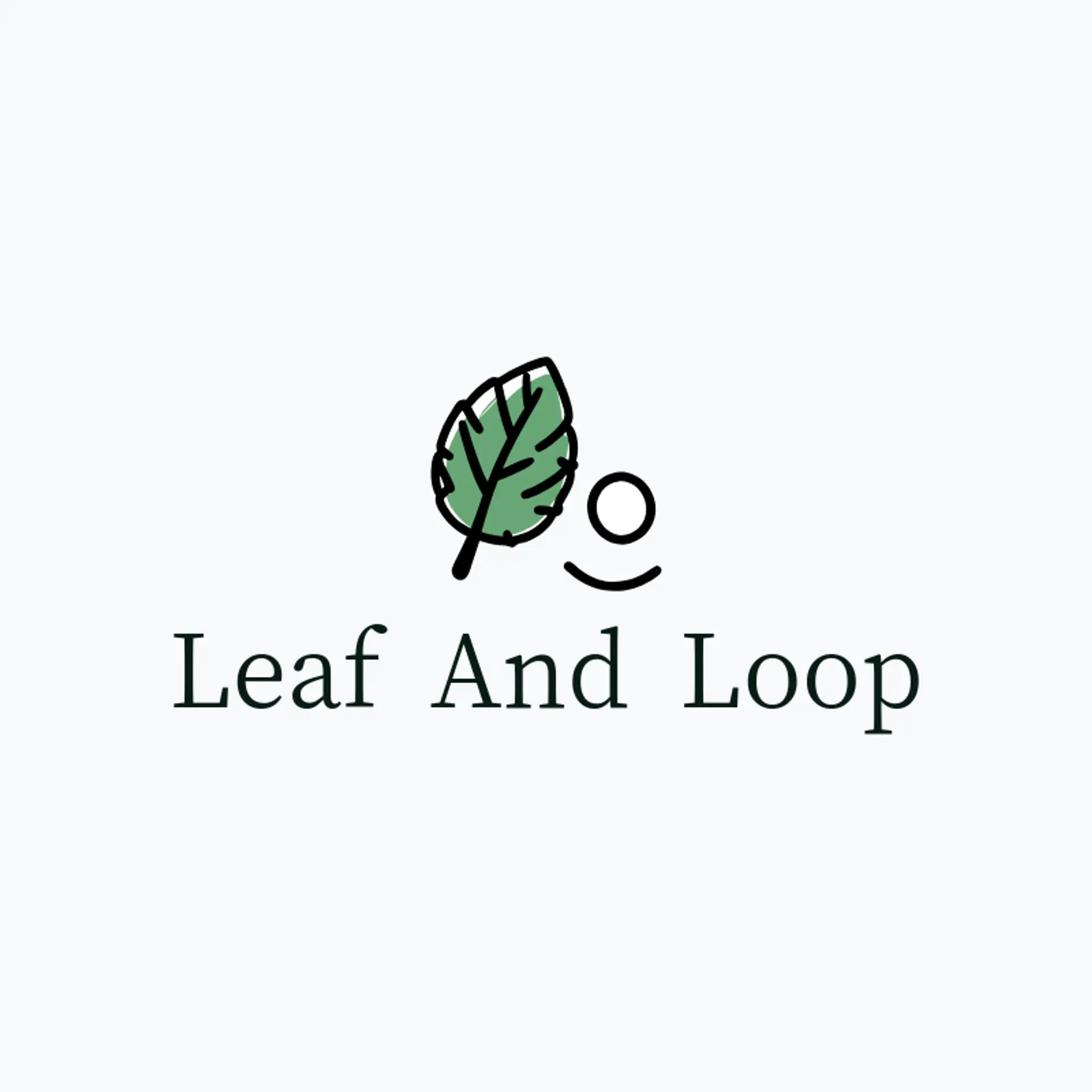 Leaf and Loop logo for crochet