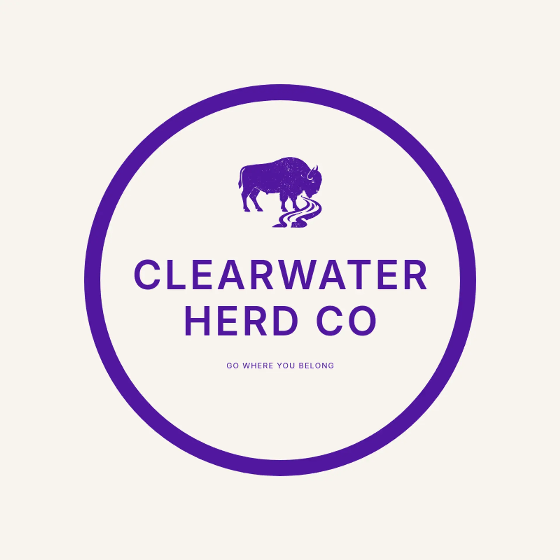 Clearwater Herd Co logo for bison