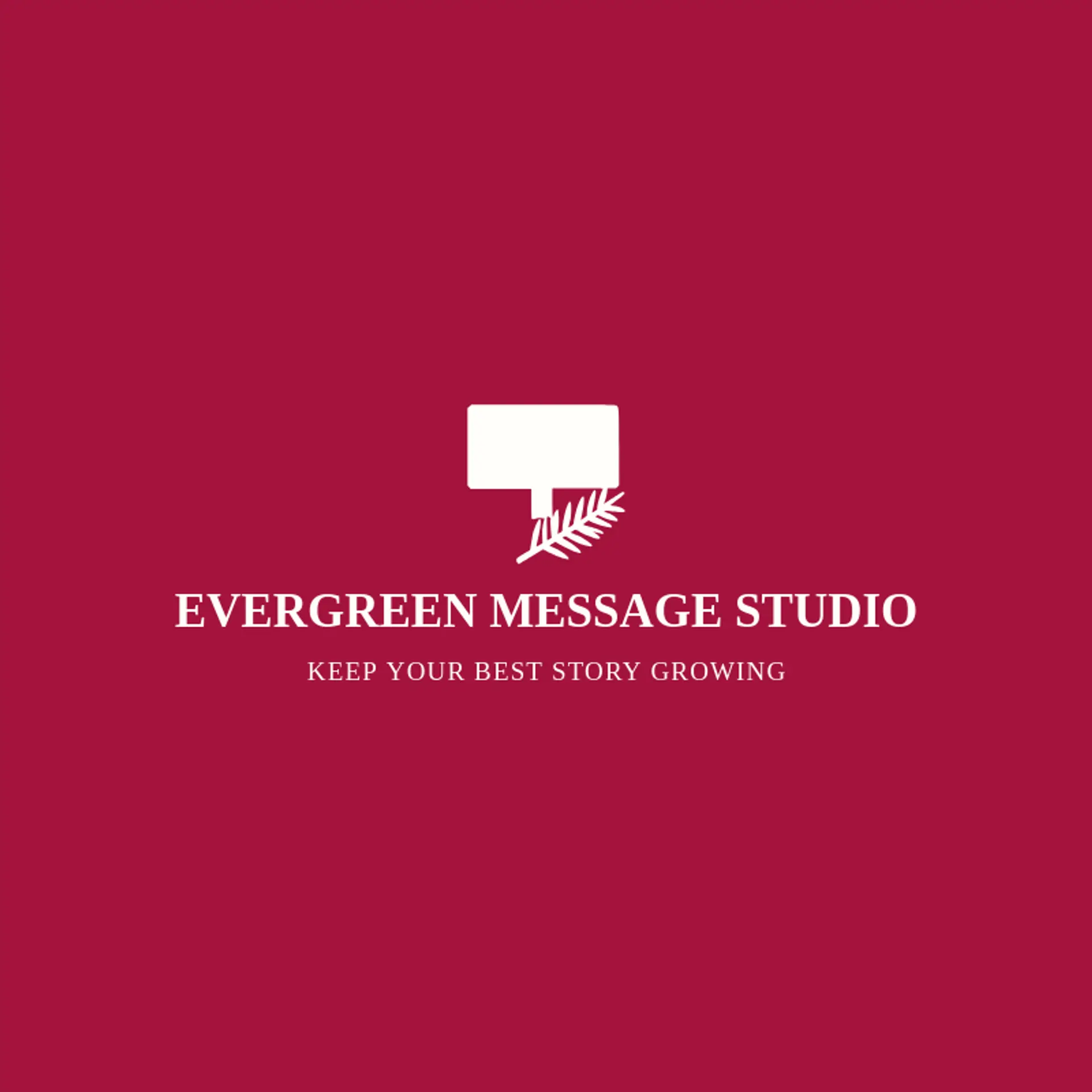 Evergreen Message Studio logo for advertisement