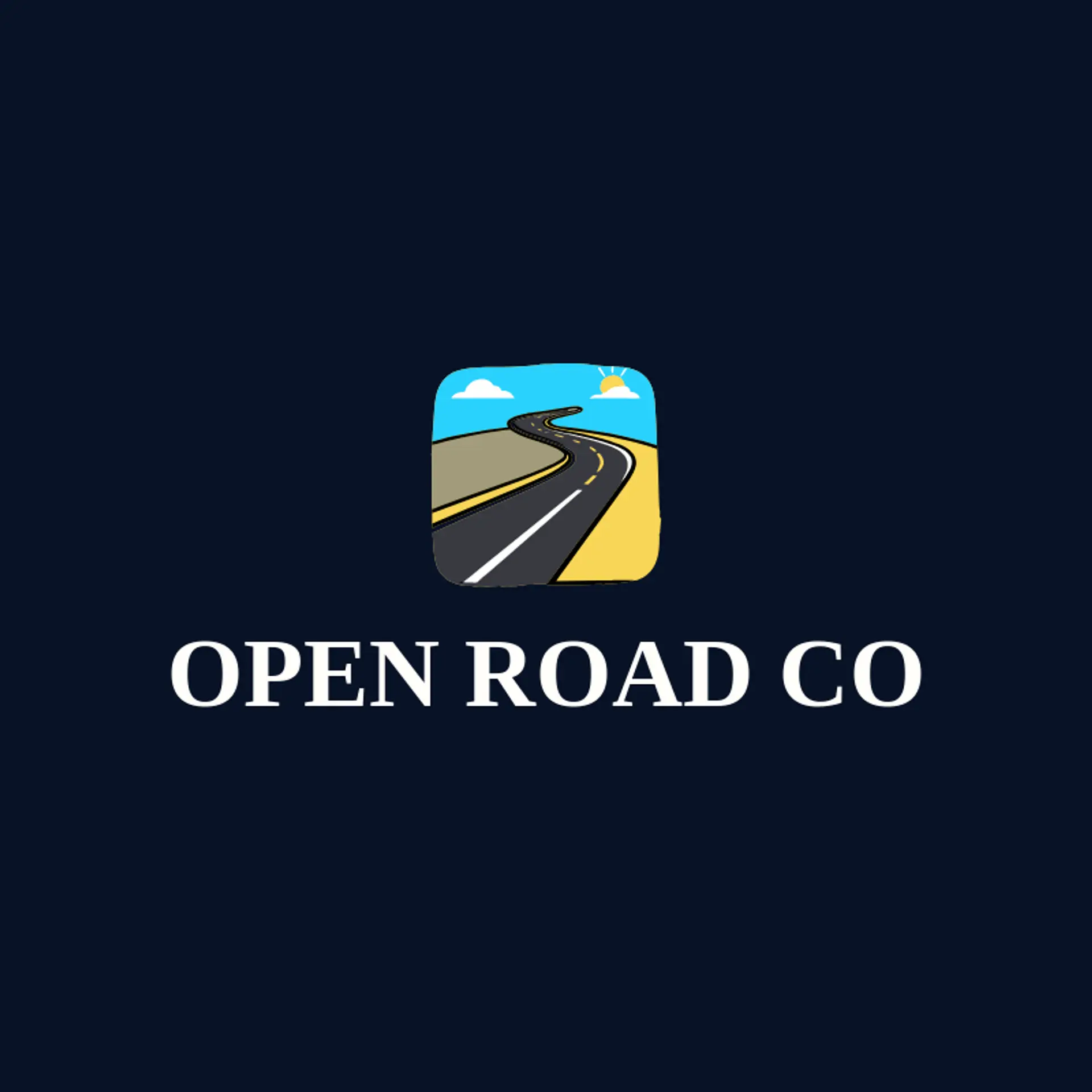 Open Road Co logo for road trip