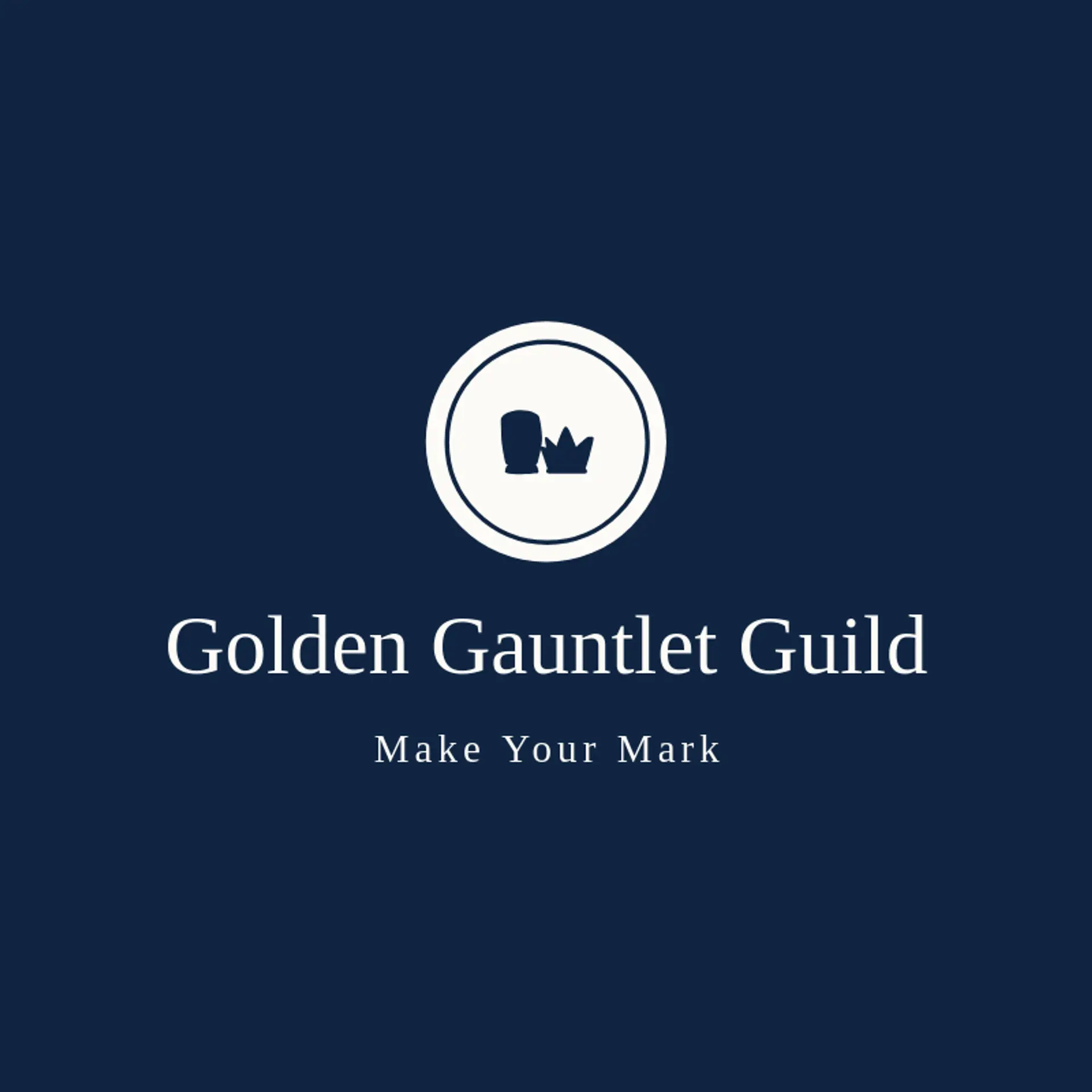 Golden Gauntlet Guild logo for knight