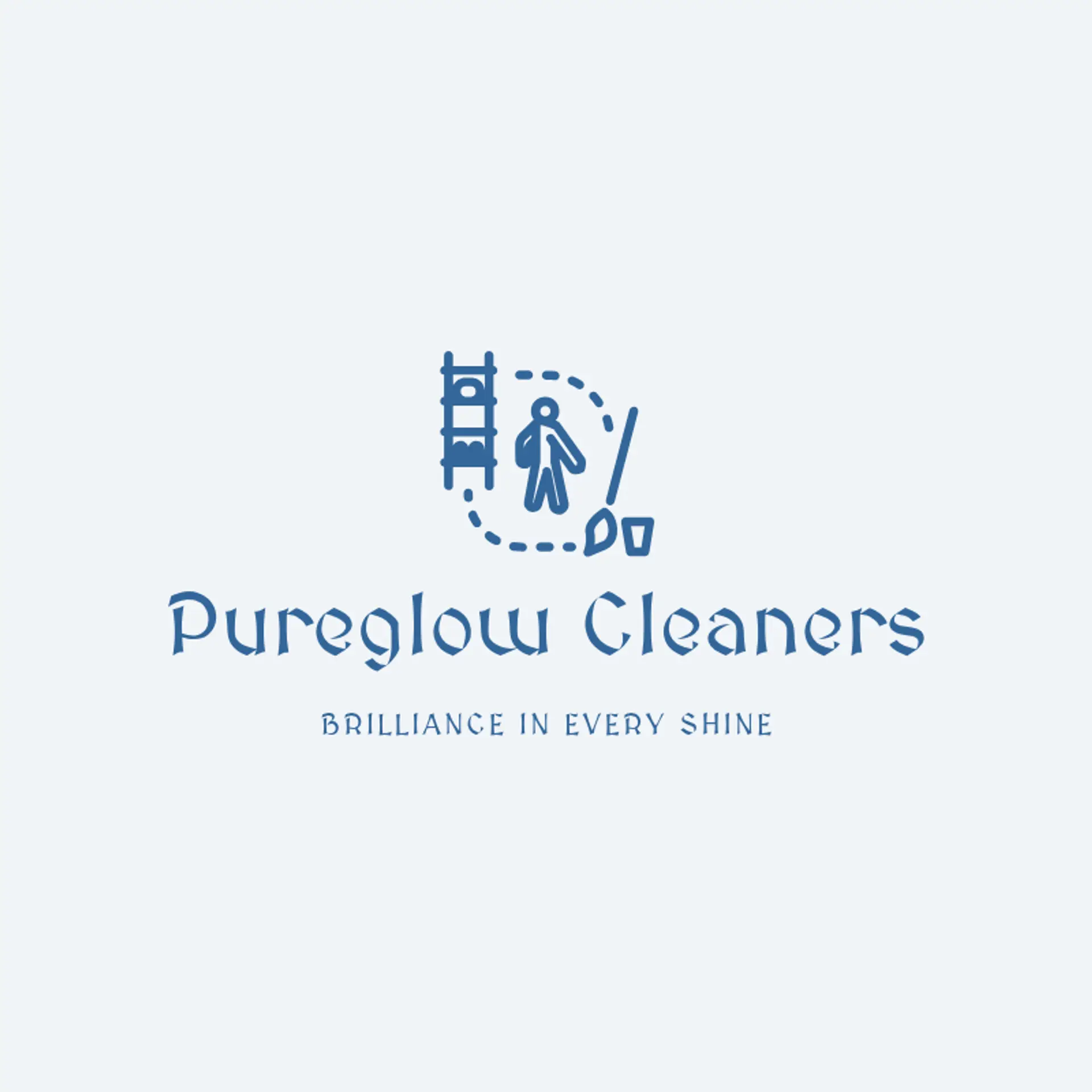 PureGlow Cleaners logo for blg cleaning service