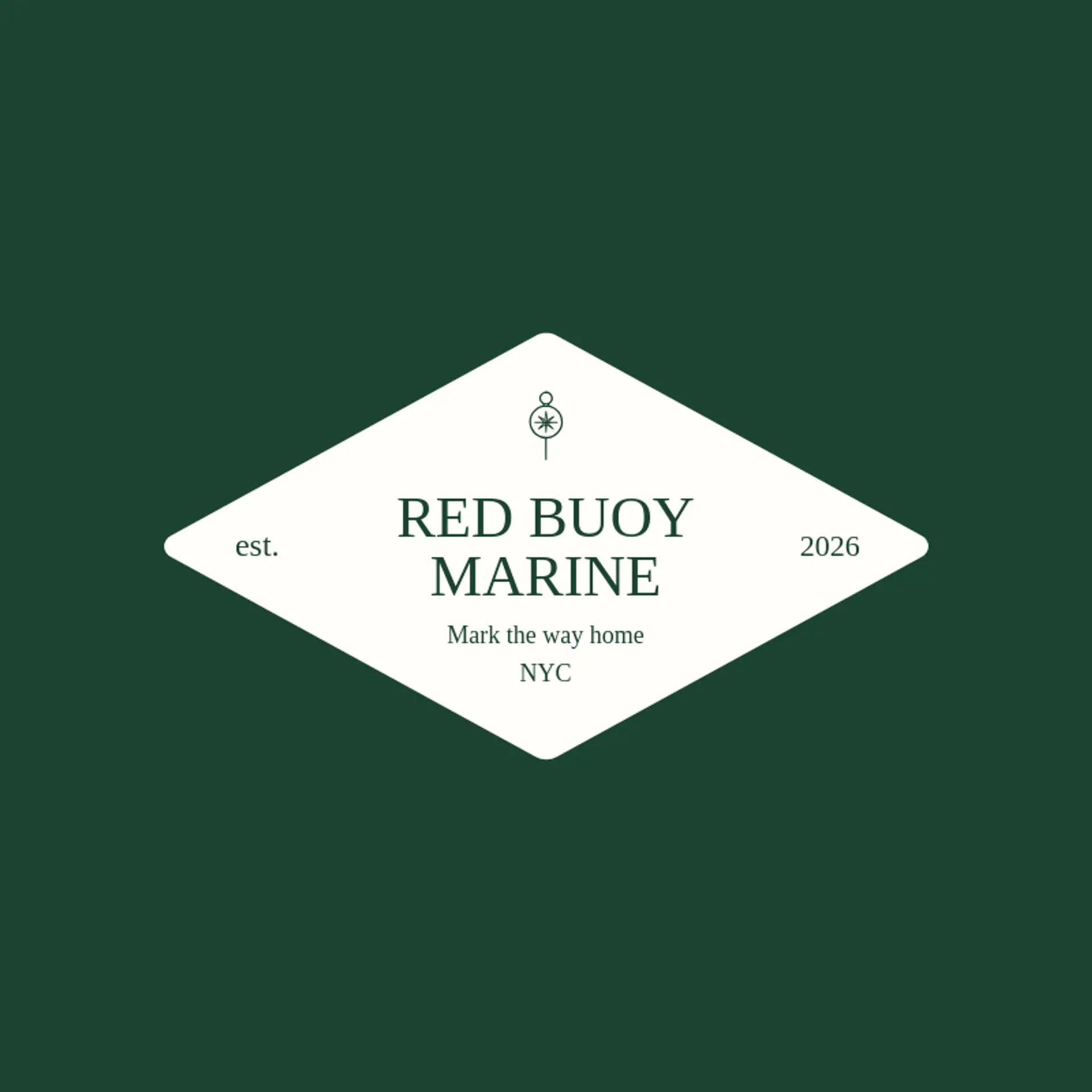 Red Buoy Marine logo for nautical