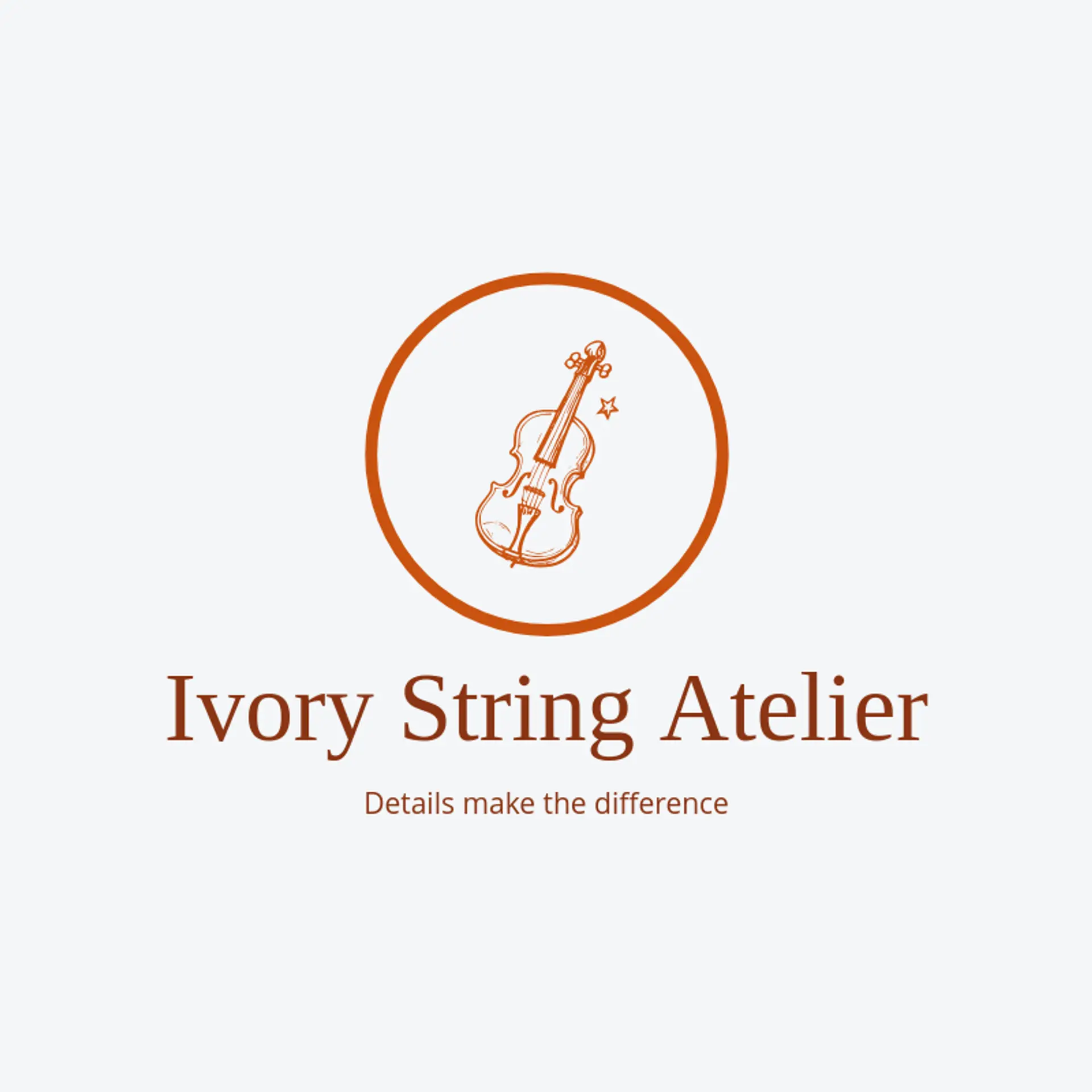 Ivory String Atelier logo for violin