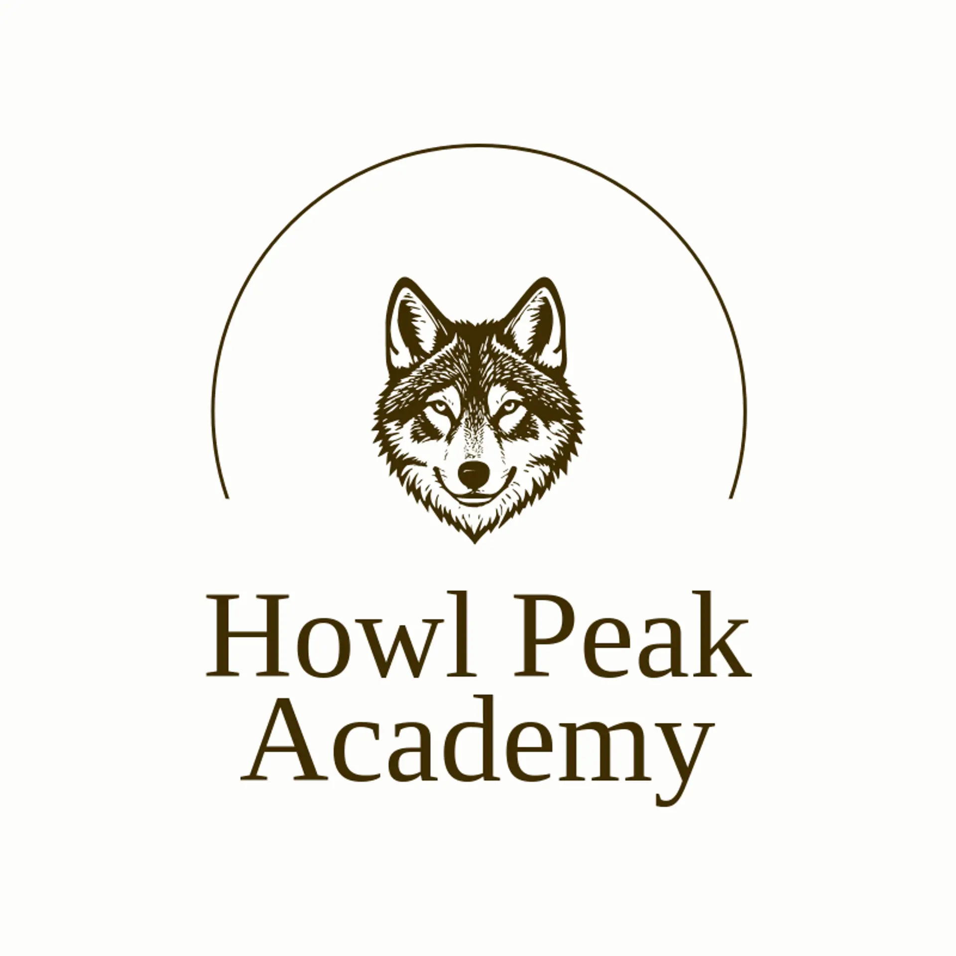 Howl Peak Academy logo for wolf head