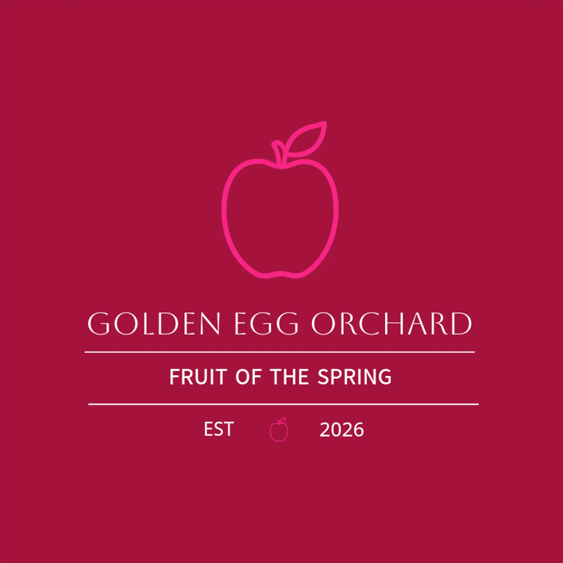Golden Egg Orchard logo for easter