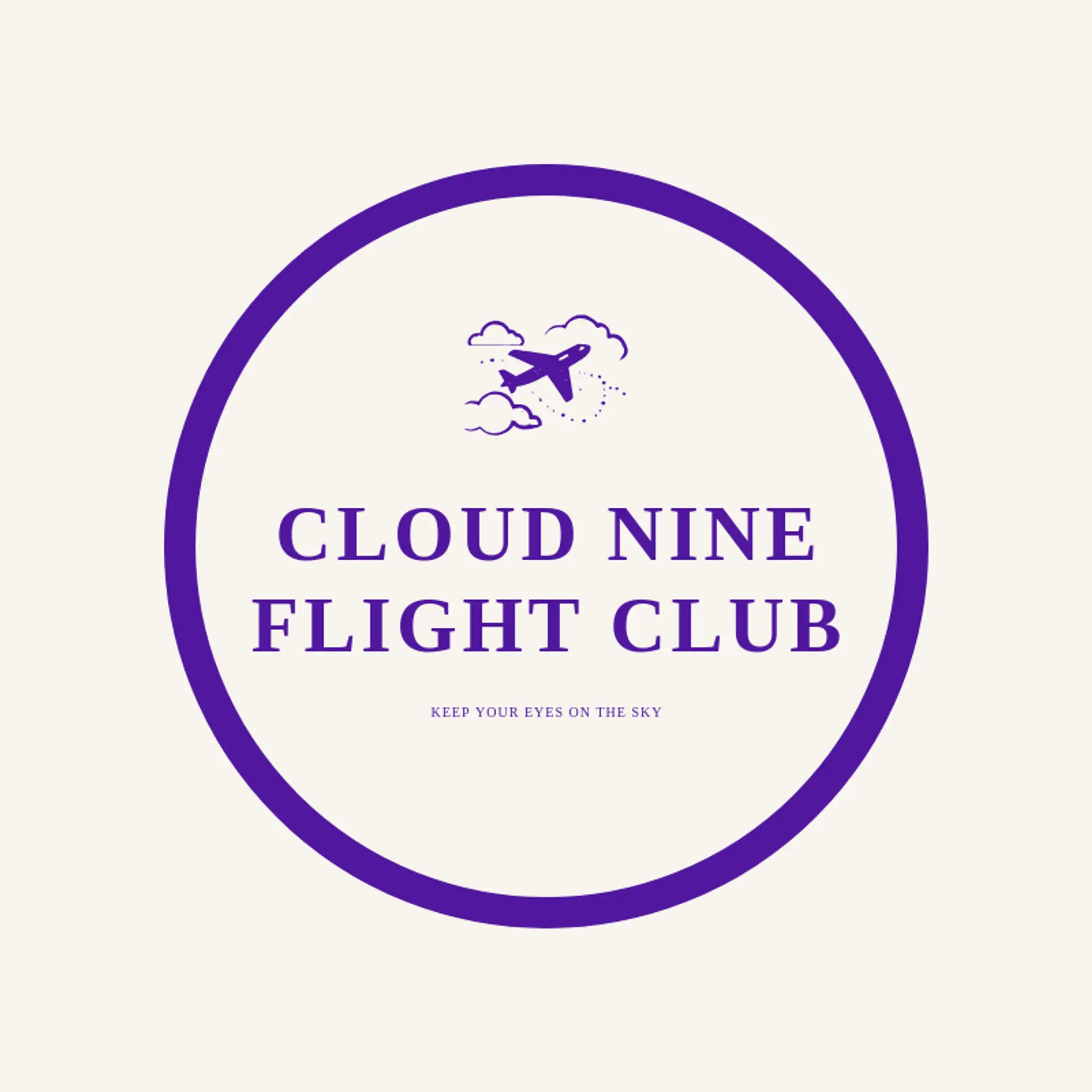 Cloud Nine Flight Club logo for flight
