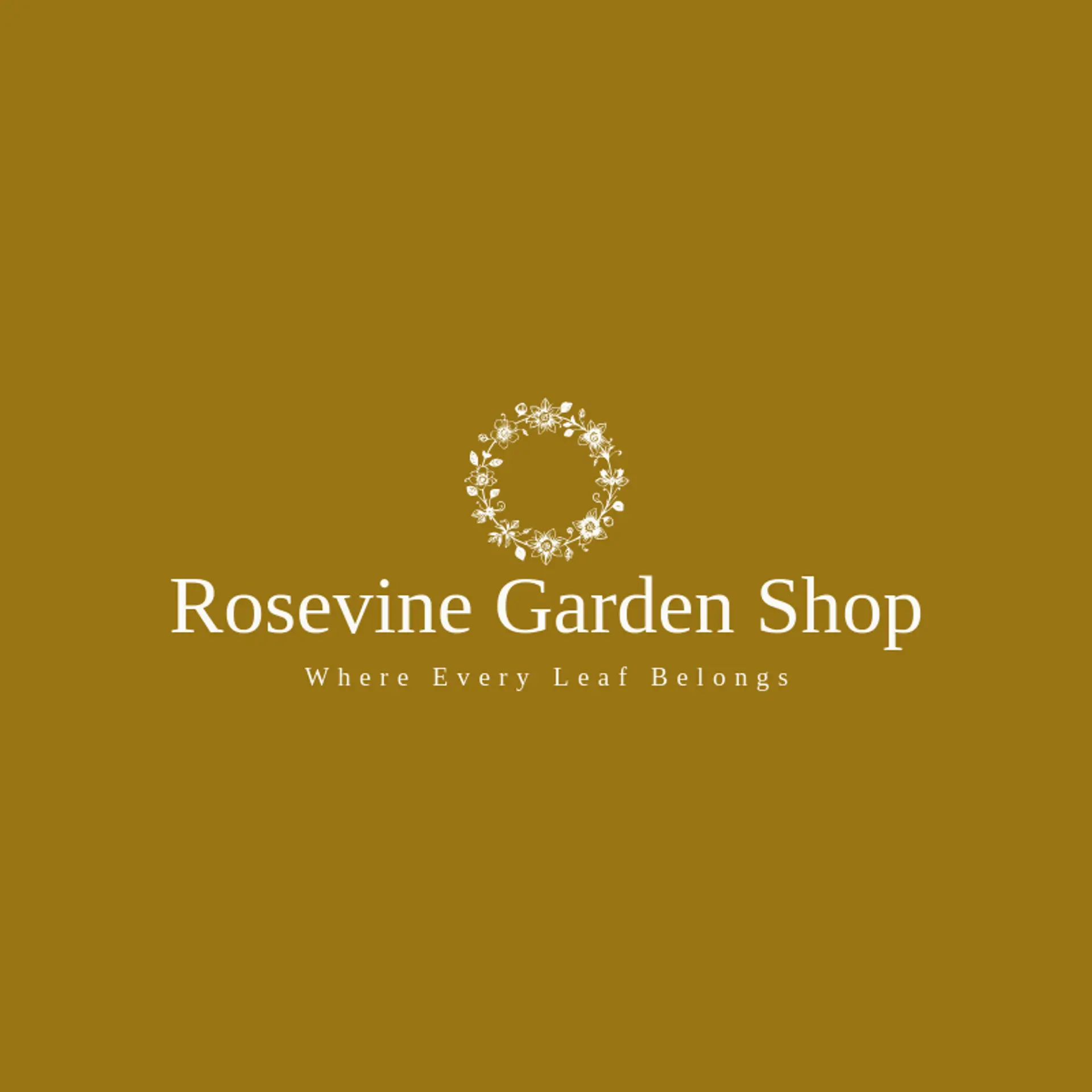 Rosevine Garden Shop logo for vine