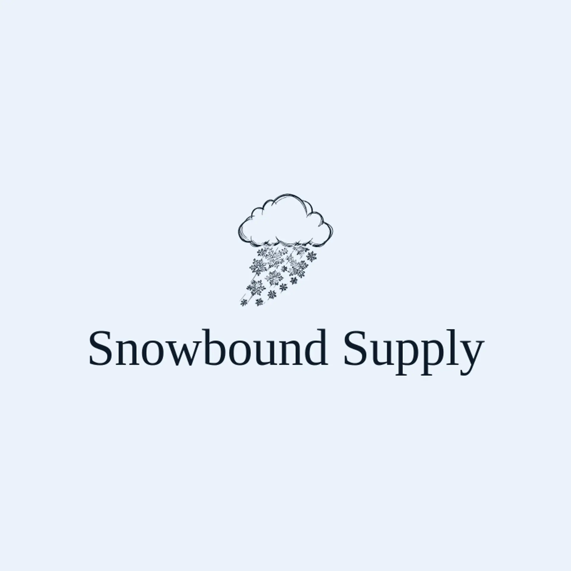 Snowbound Supply logo for snow
