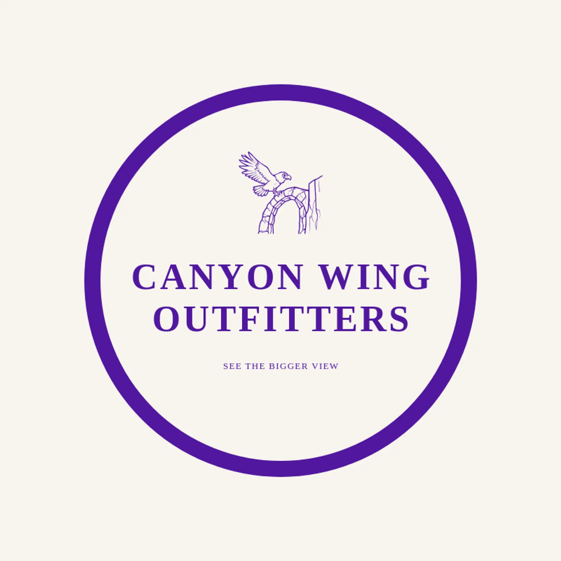 Canyon Wing Outfitters logo for bald eagle