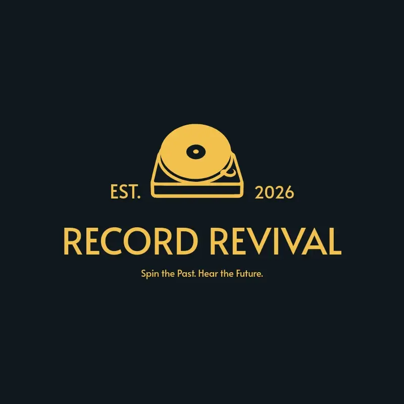 The album name Record Revival as a branded logo with a single color icon