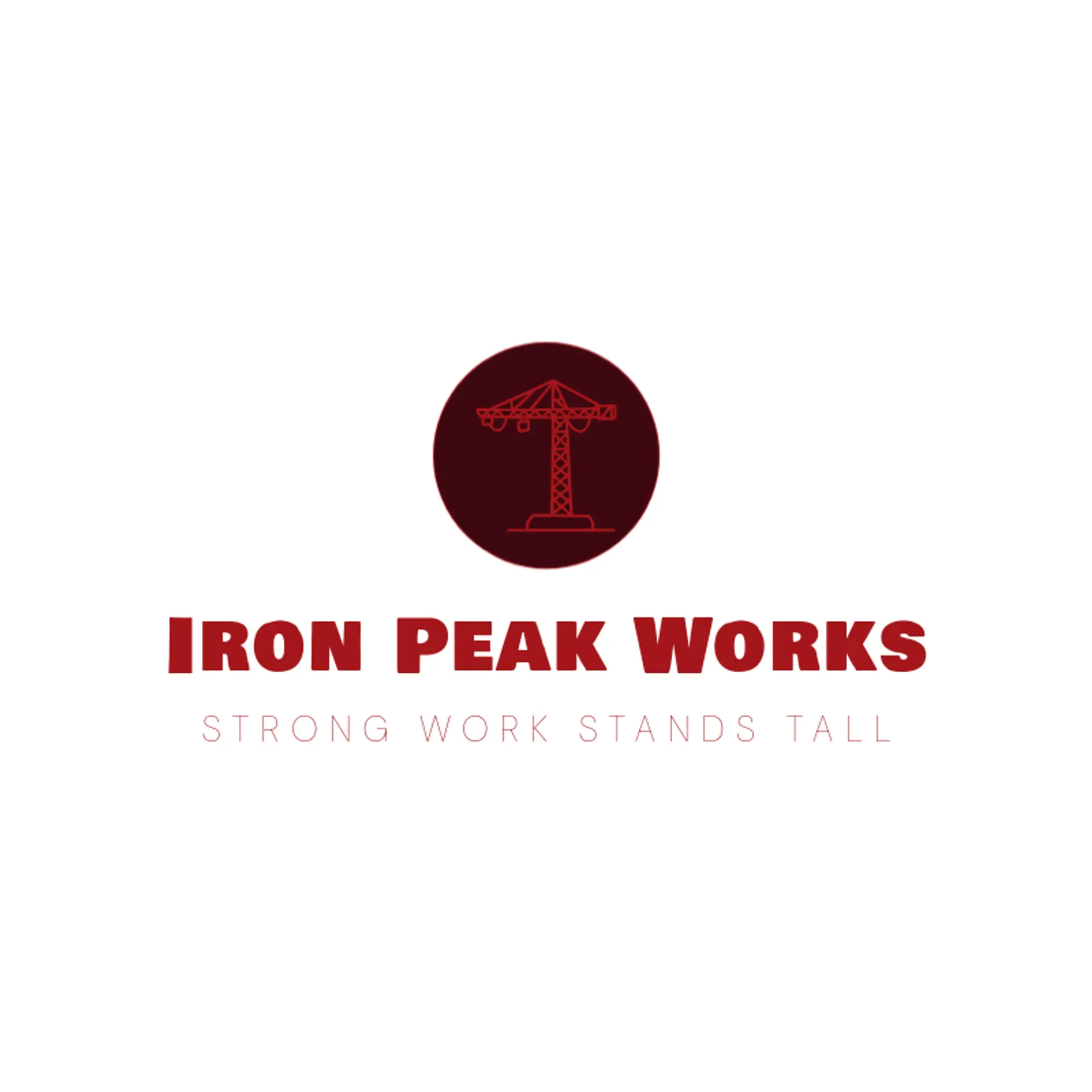 Iron Peak Works logo for construction company