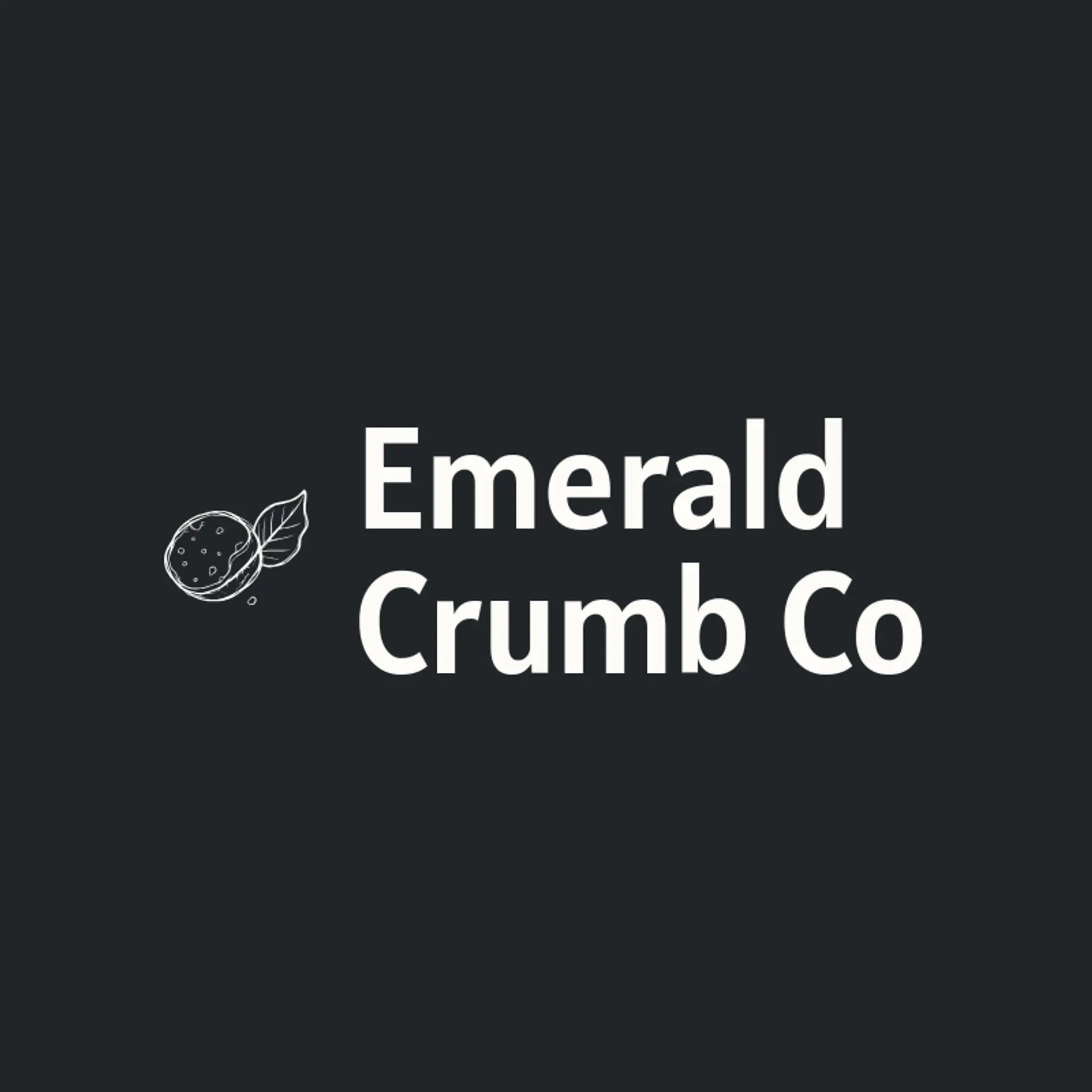 Emerald Crumb Co logo for cookie