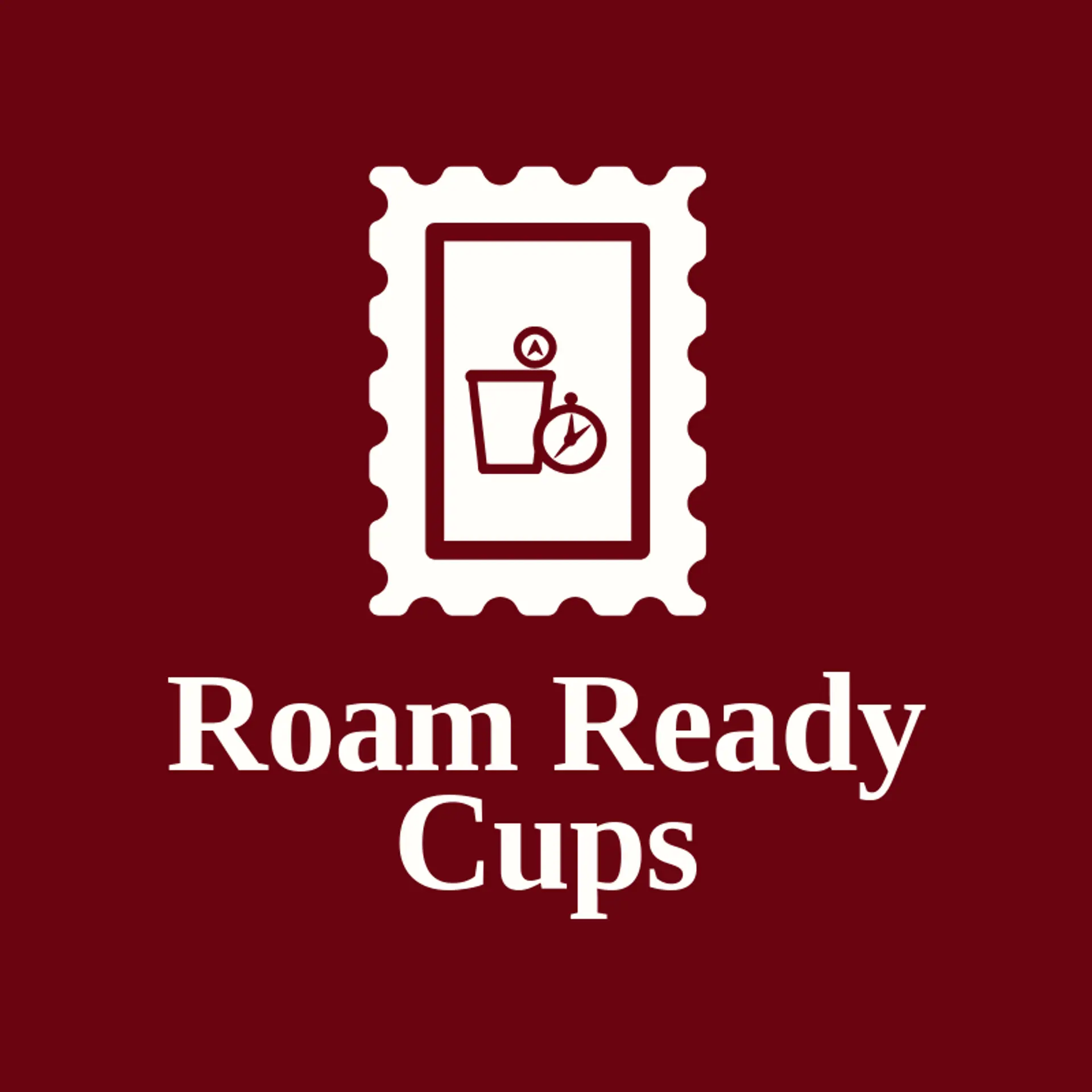 Roam Ready Cups logo for tumbler
