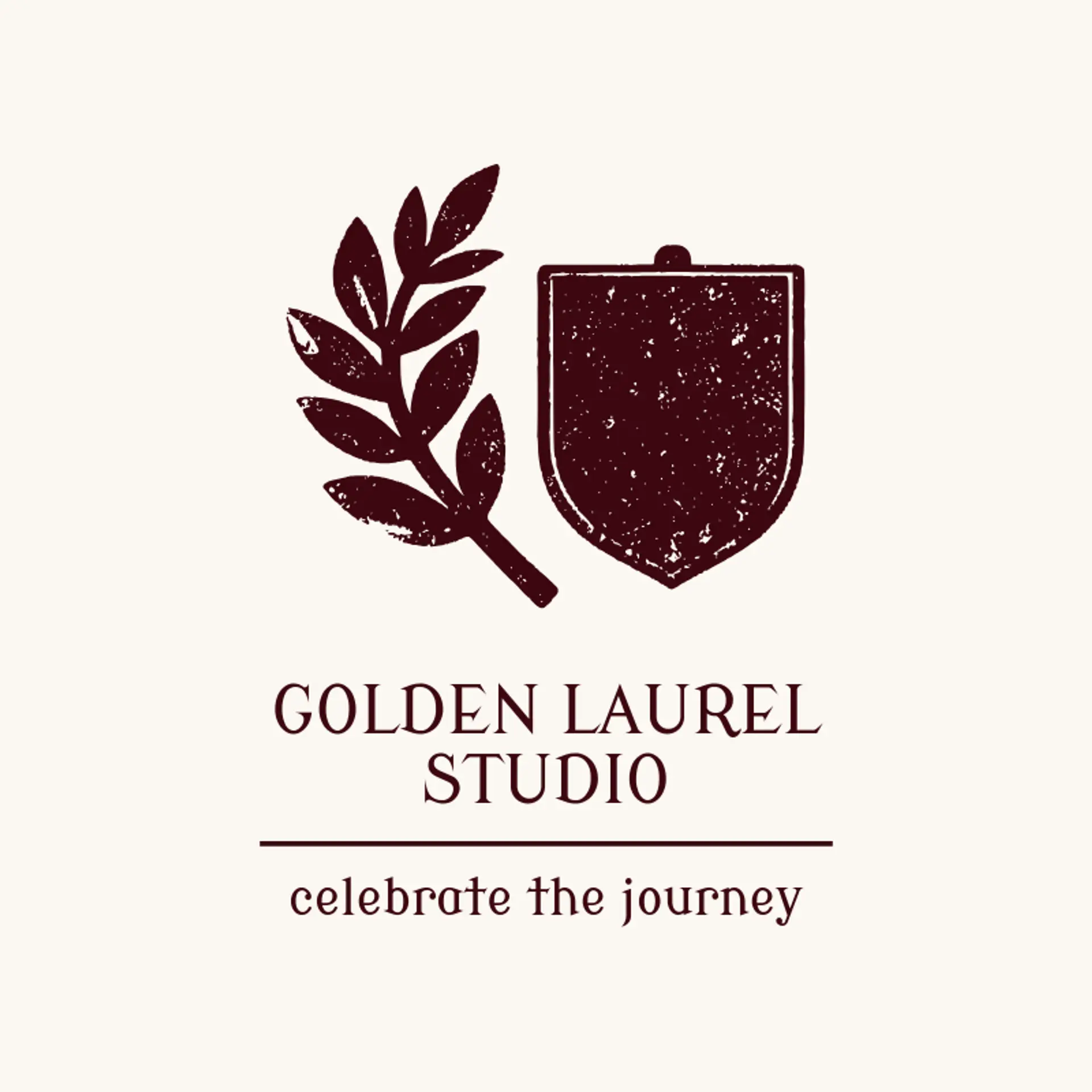 Golden Laurel Studio logo for crest