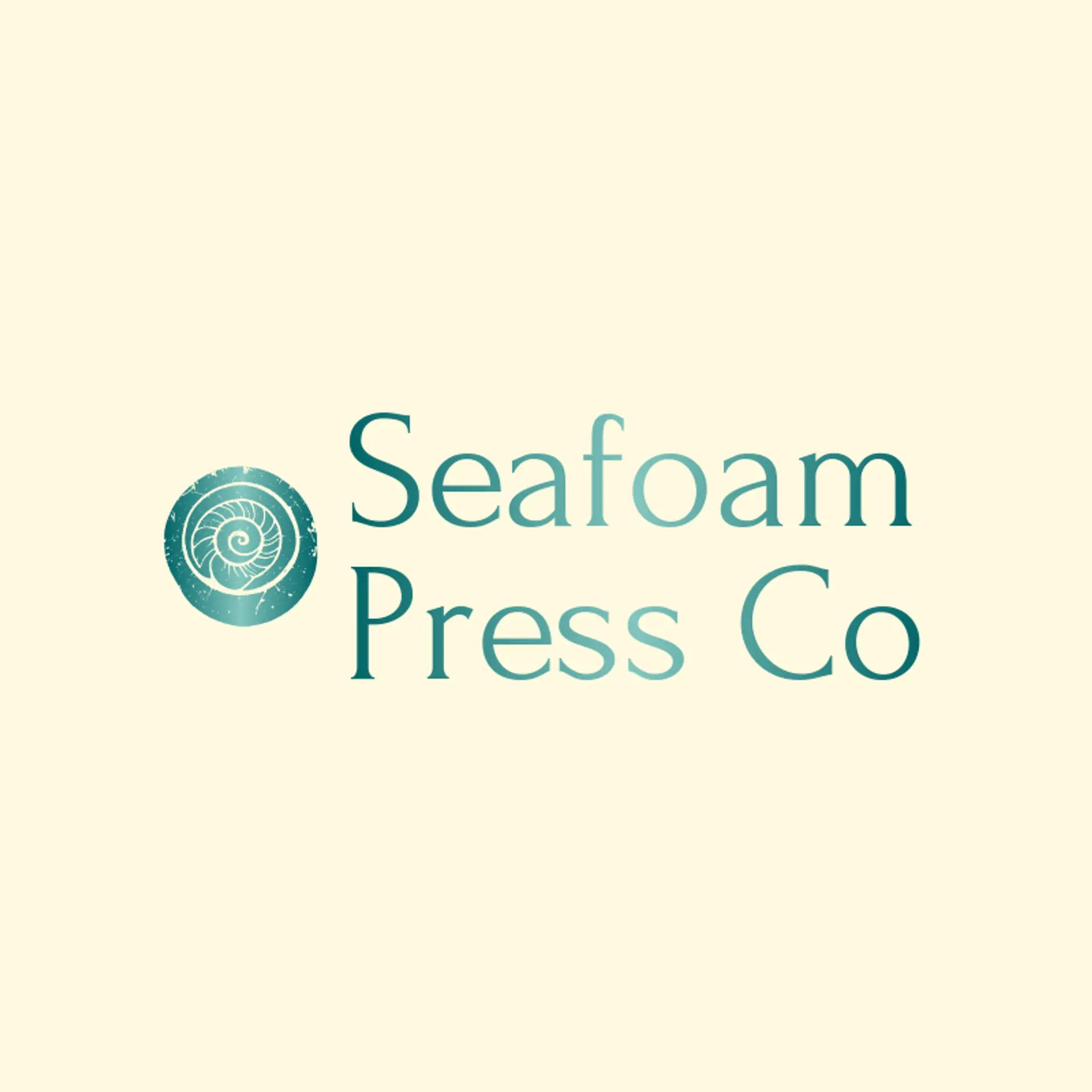 Seafoam Press Co logo for stamp