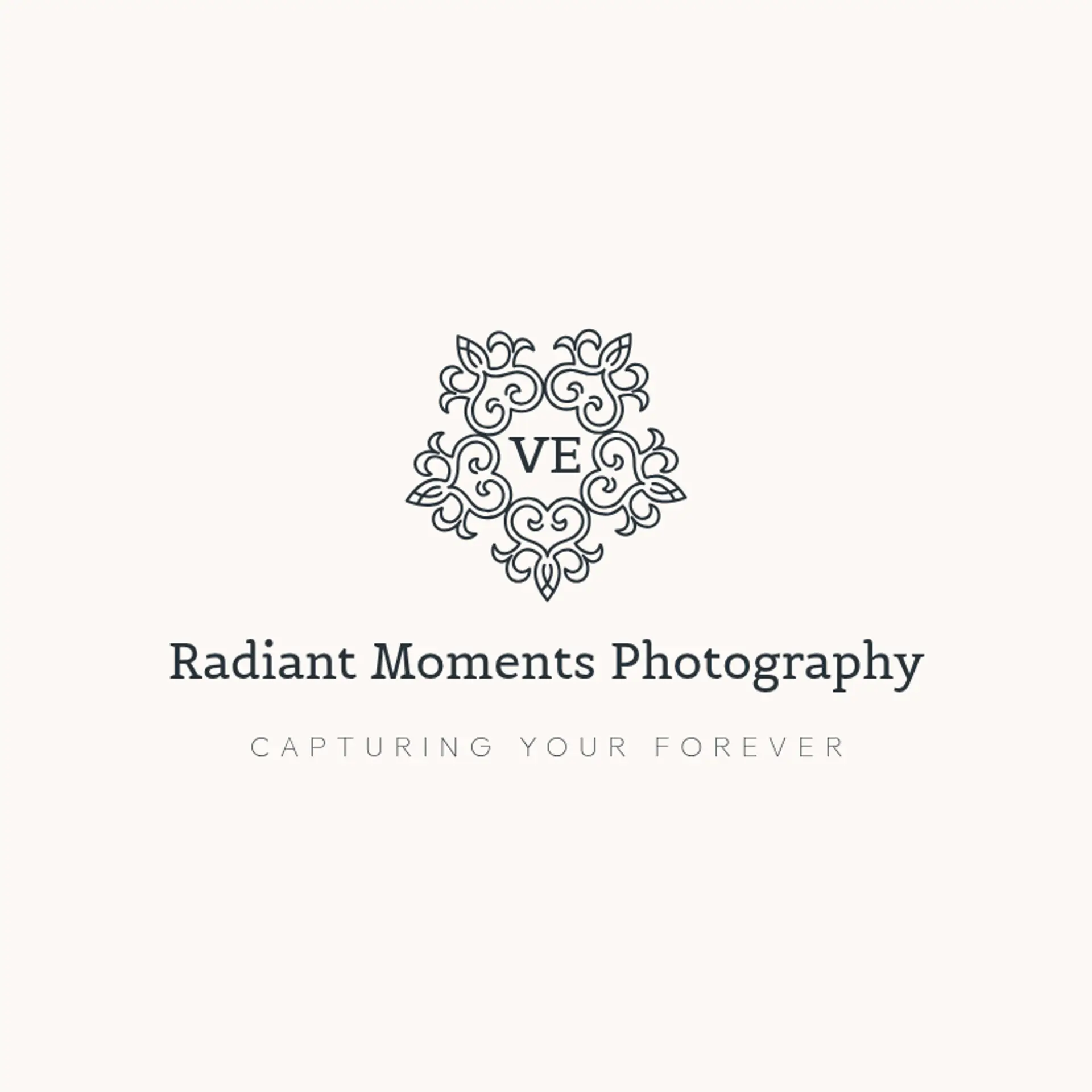 Radiant Moments Photography logo for wedding photographer