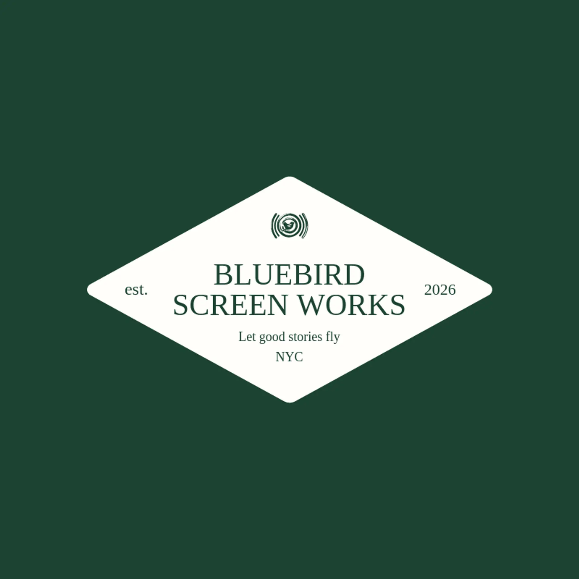 Bluebird Screen Works logo for streaming