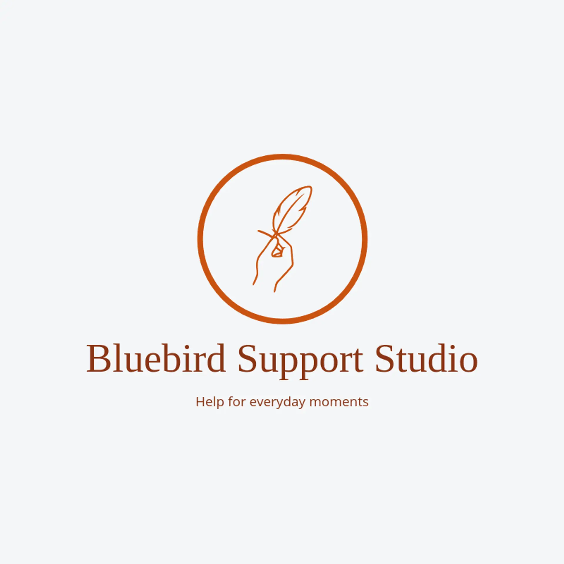 Bluebird Support Studio logo for helping hand