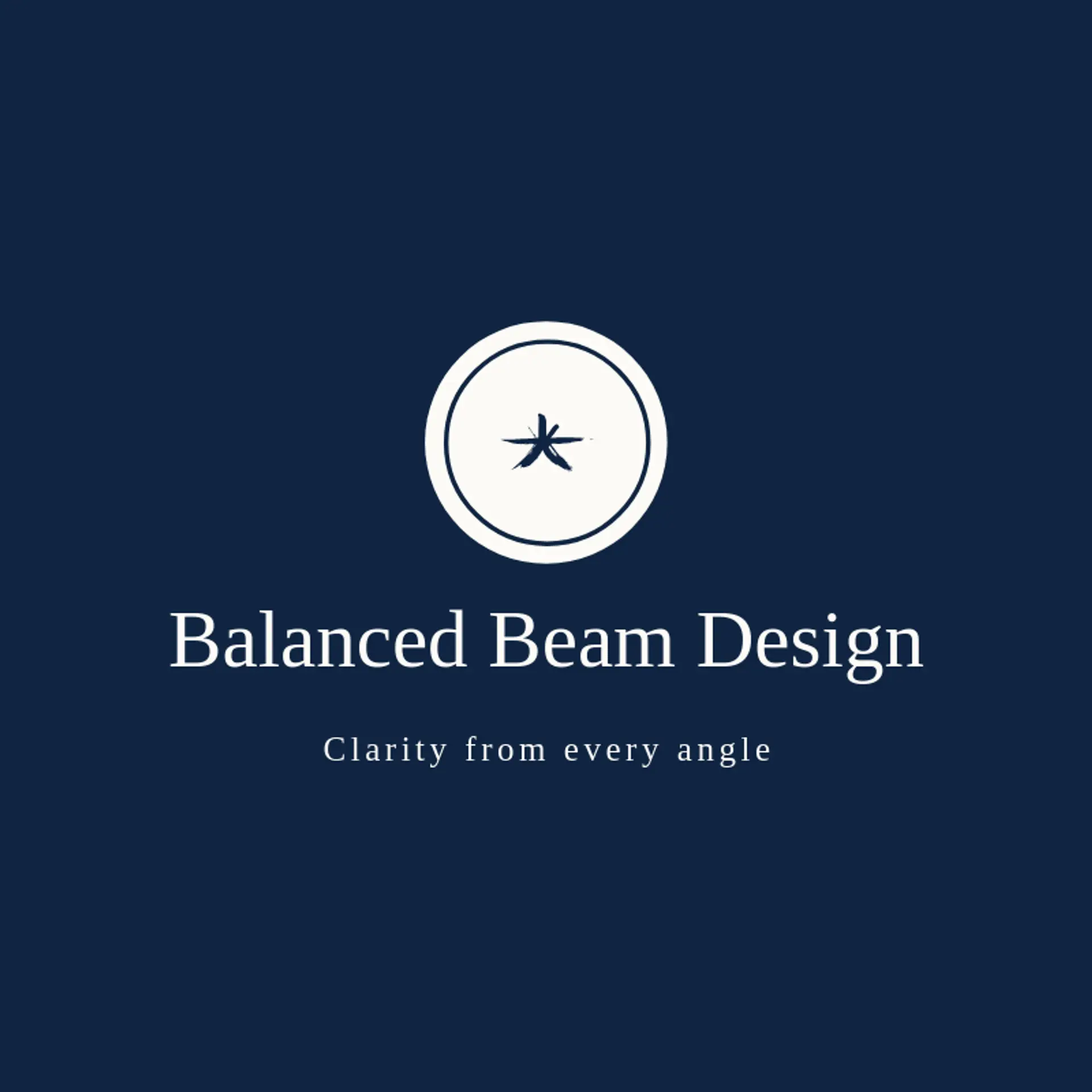 Balanced Beam Design logo for symmetry