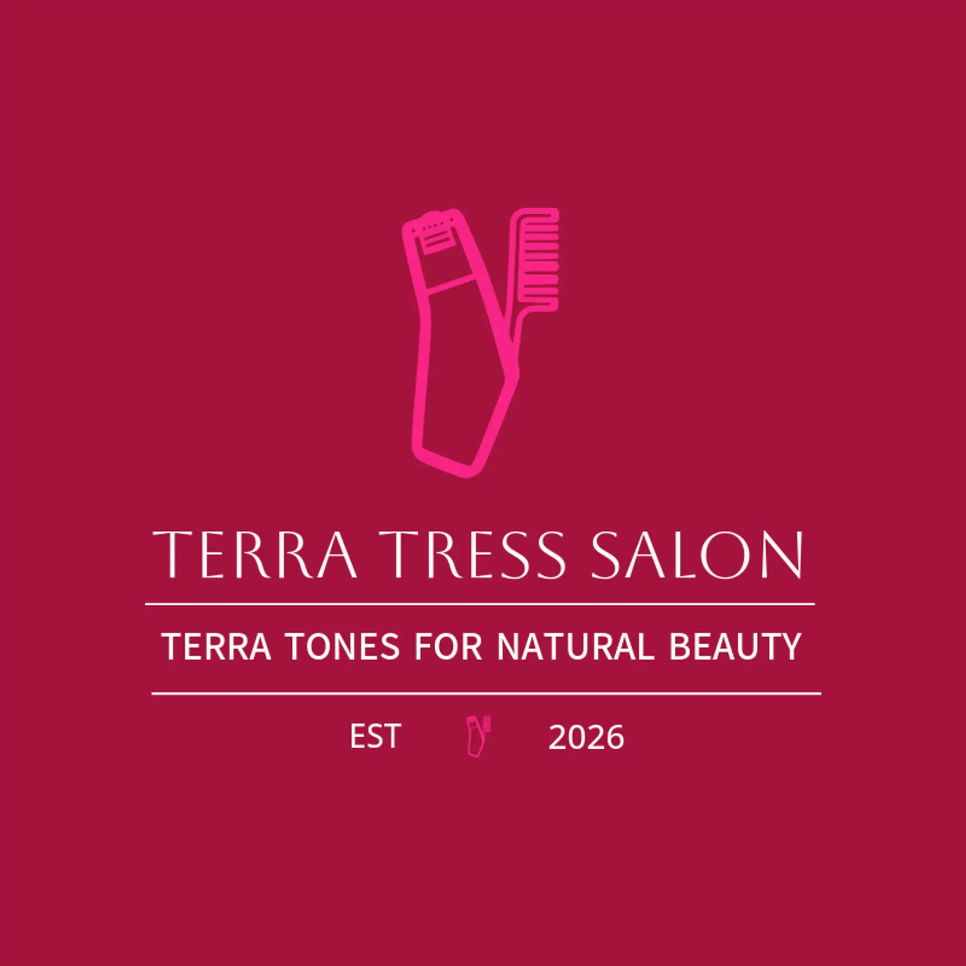 Terra Tress Salon logo for hair stylist
