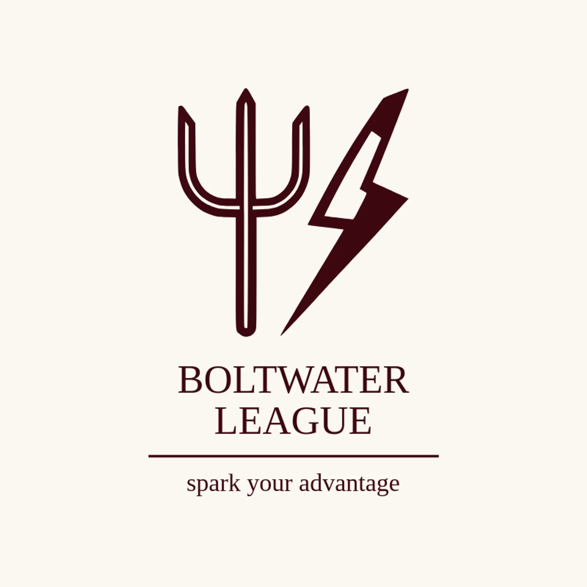 Boltwater League logo for trident