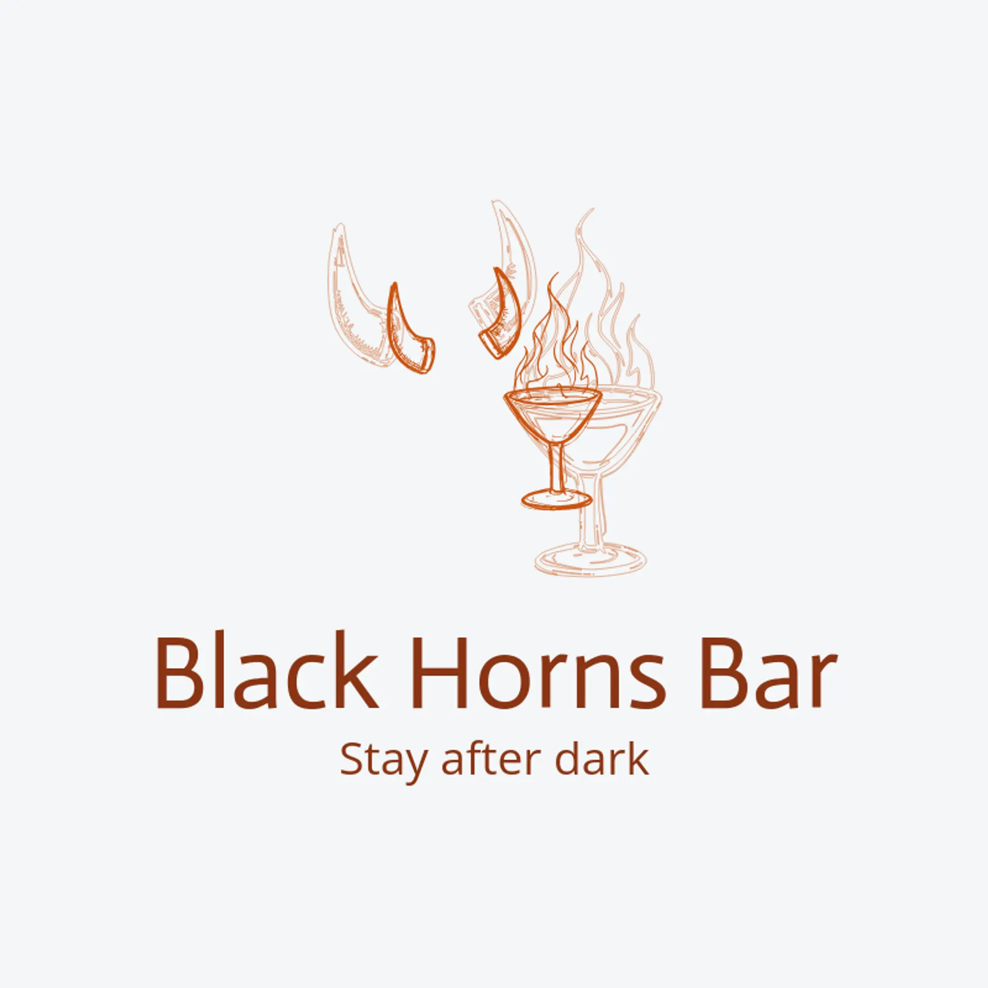 Black Horns Bar logo for devil