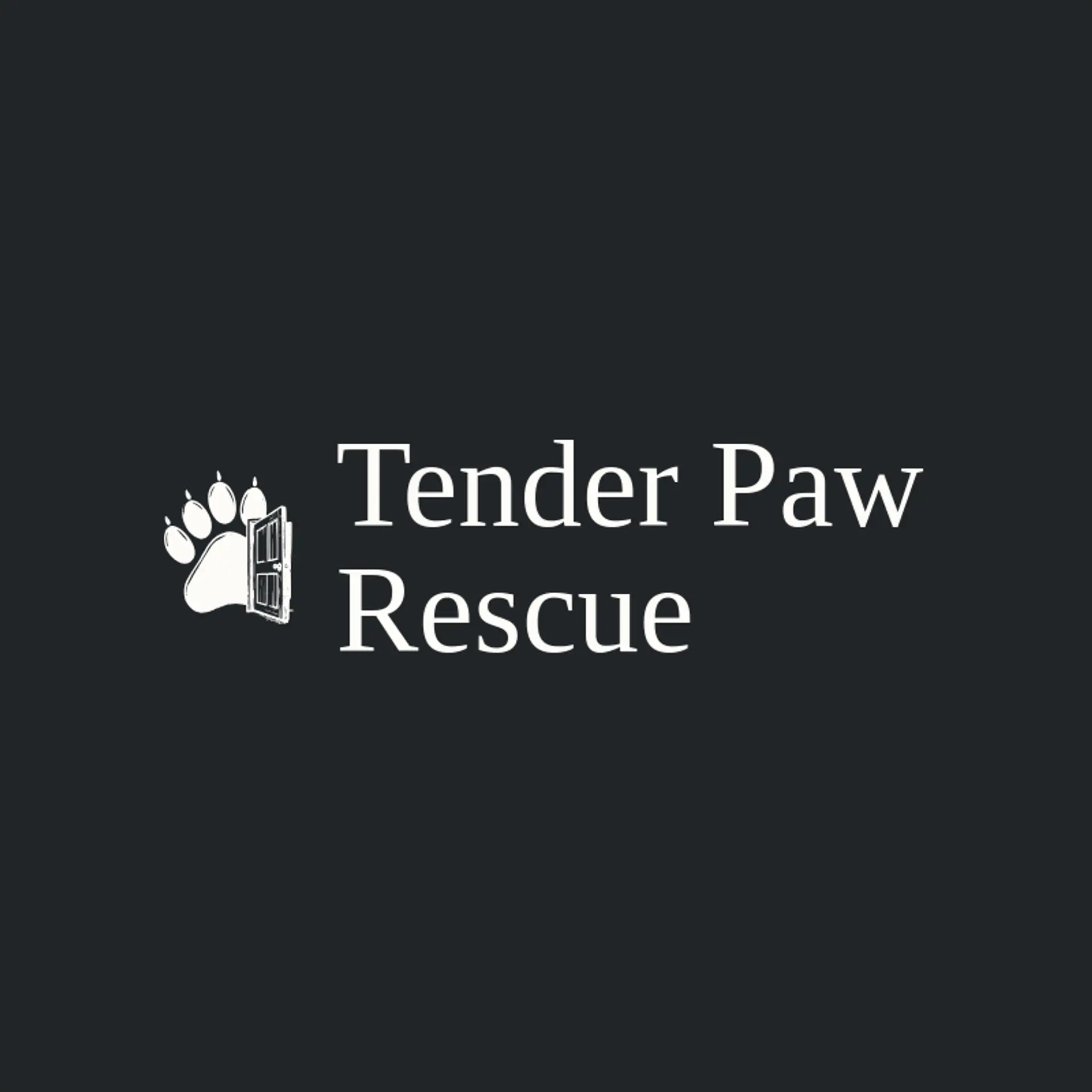 Tender Paw Rescue logo for paw print