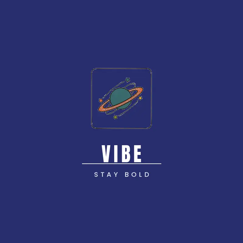 Ringed planet with stars, black ink Gemini logo