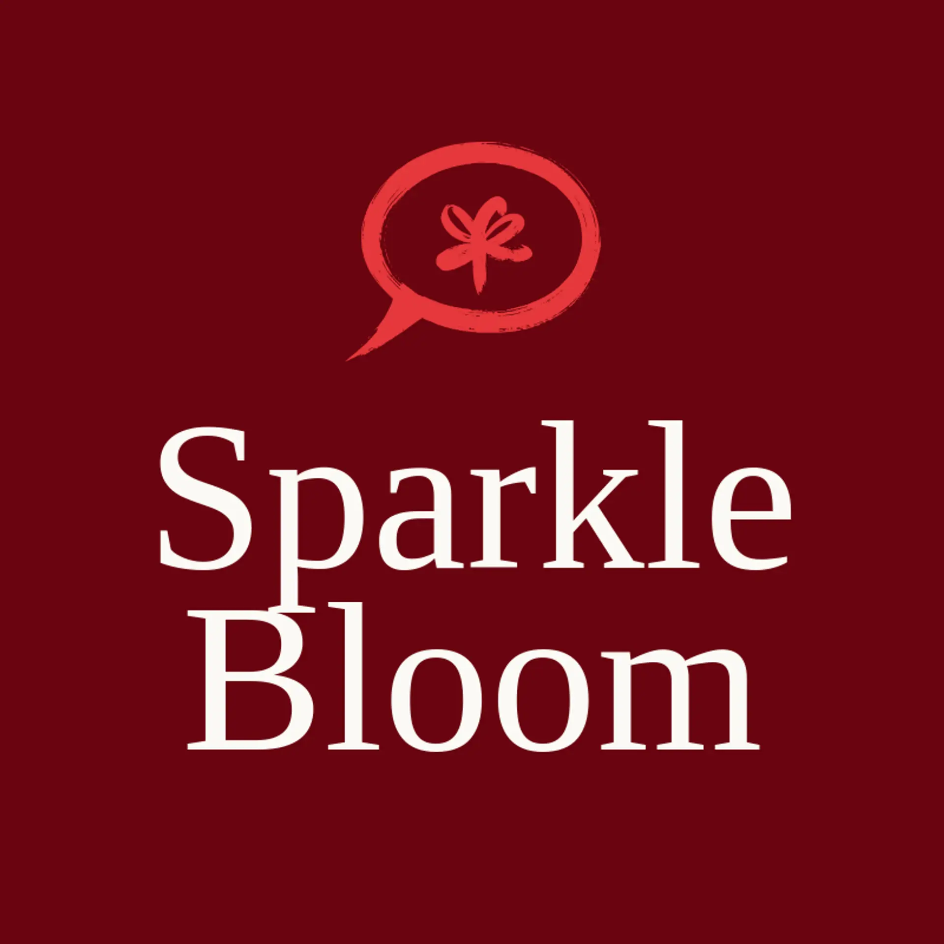 Sparkle Bloom logo for message
