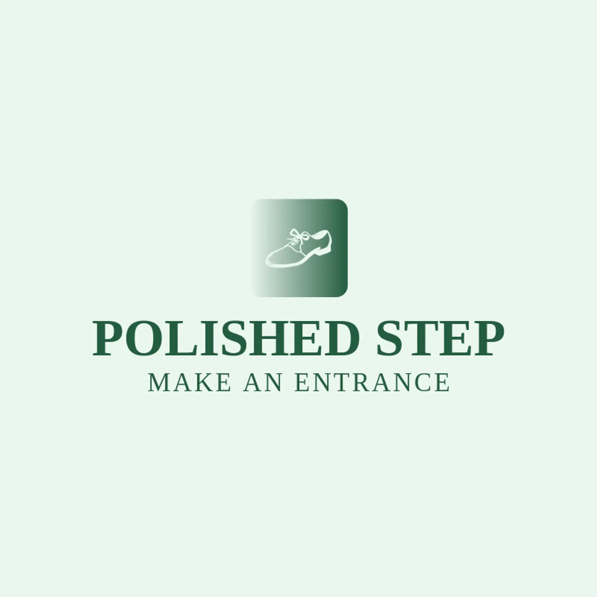 Polished Step logo for shoe